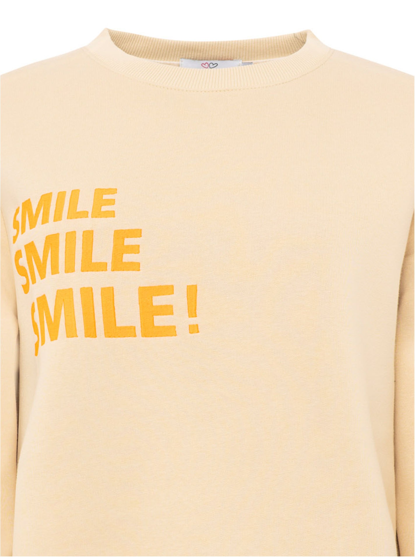 Zwillingsherz Hoodie »"Smile Smile Smile"«, Rundhals, Stickerei in Neon, fröhliche Botschaft
