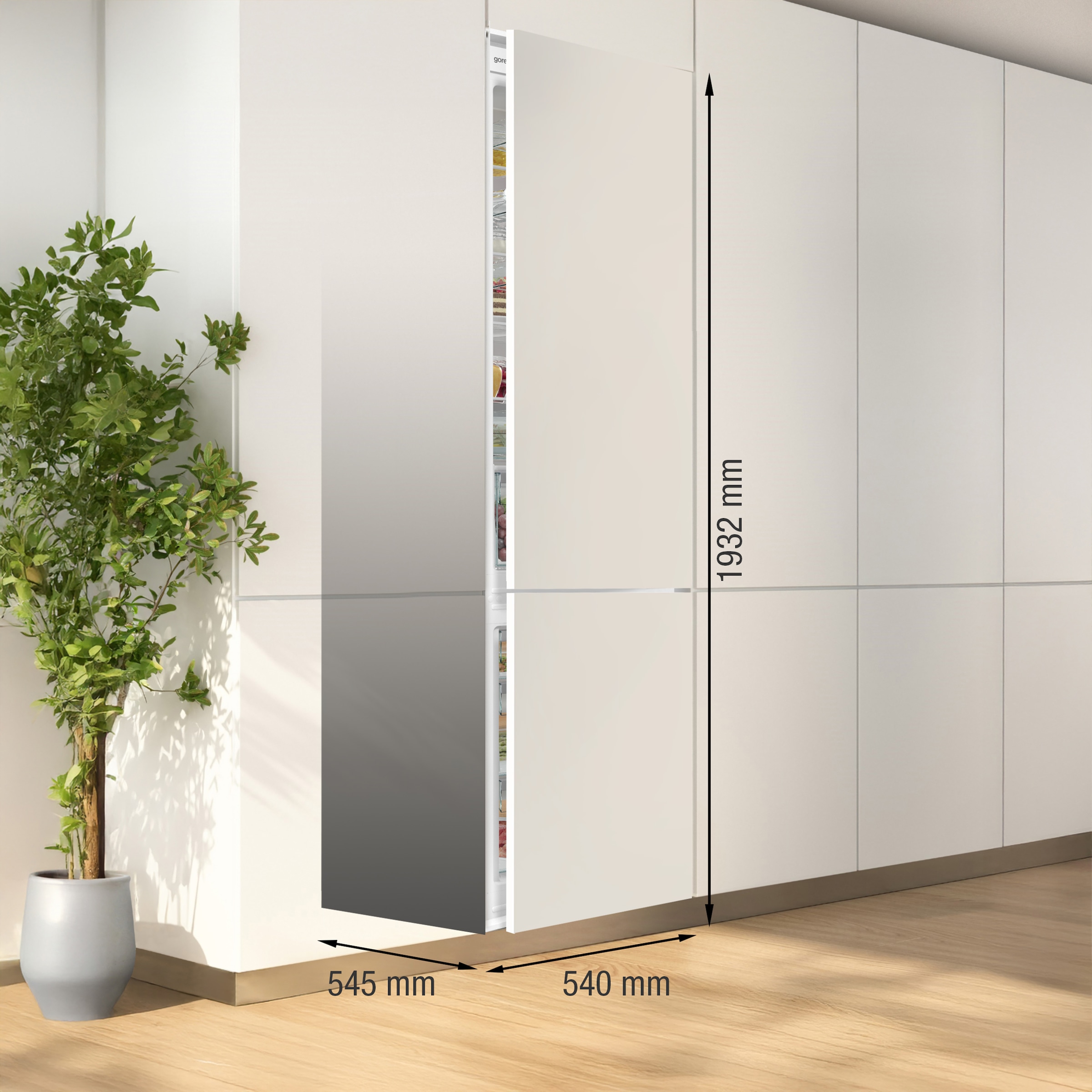 GORENJE Einbaukühlgefrierkombination »NRKI519D61WF« 193,2 cm hoch 54 cm breit