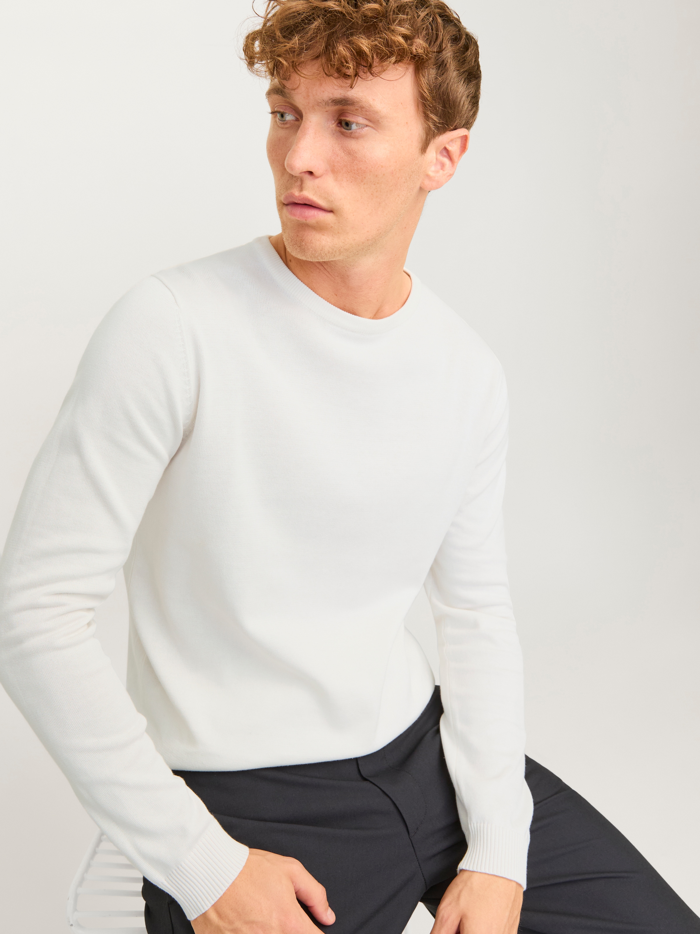 Jack & Jones Rundhalspullover »JJEBASIC KNIT CREW NECK NOOS«