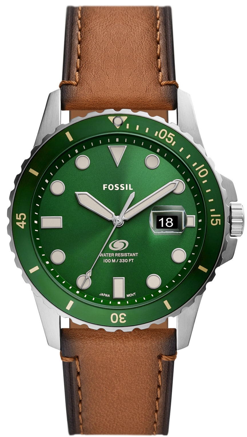 Quarzuhr »Fossil Blue, FS5946«, Armbanduhr, Herrenuhr, Datum, Nachhaltigkeitssiegel