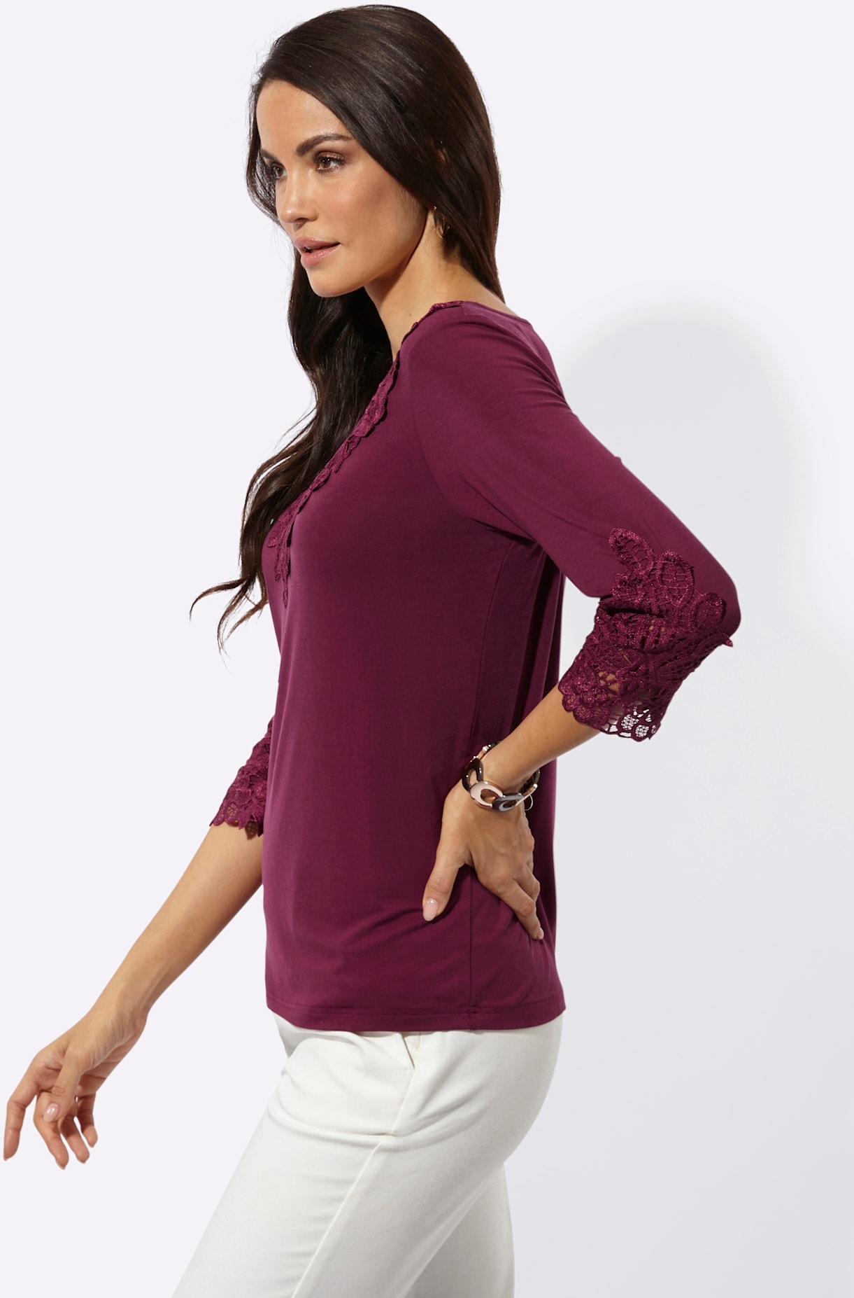 creation L Spitzenshirt »Lyocell-Shirt« 1