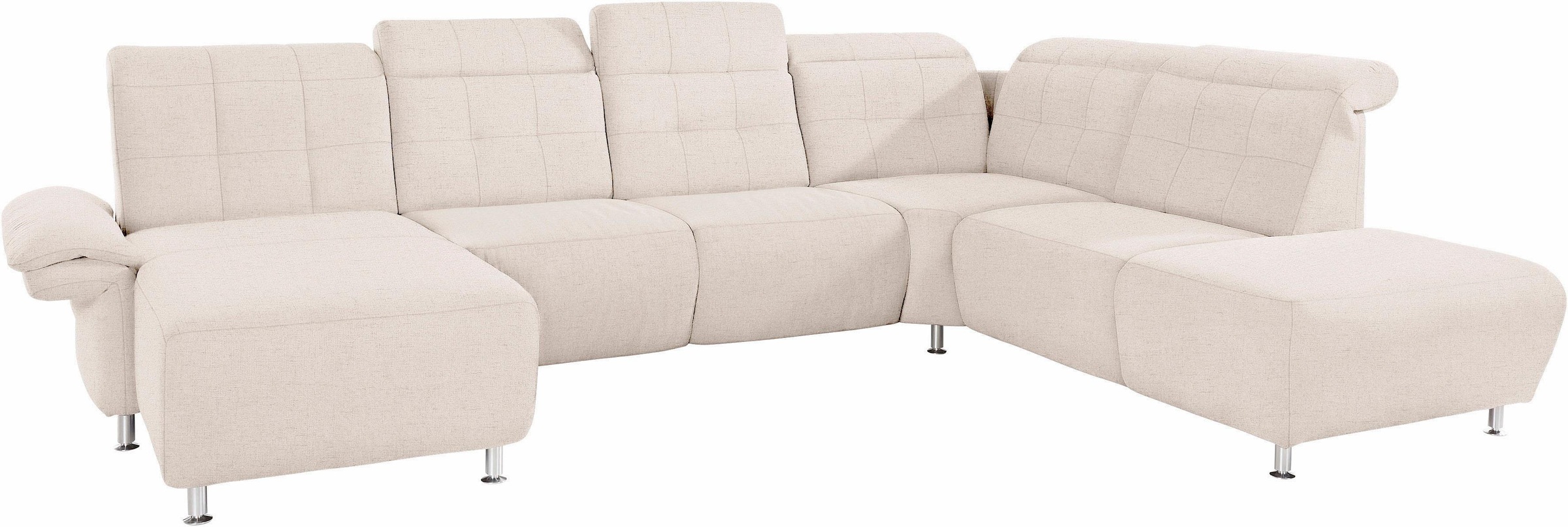 Places of Style Wohnlandschaft »Manhattan U-Form«, 2 Sitze mit elektrischer Relaxfunktion, verstellbare Armlehnen