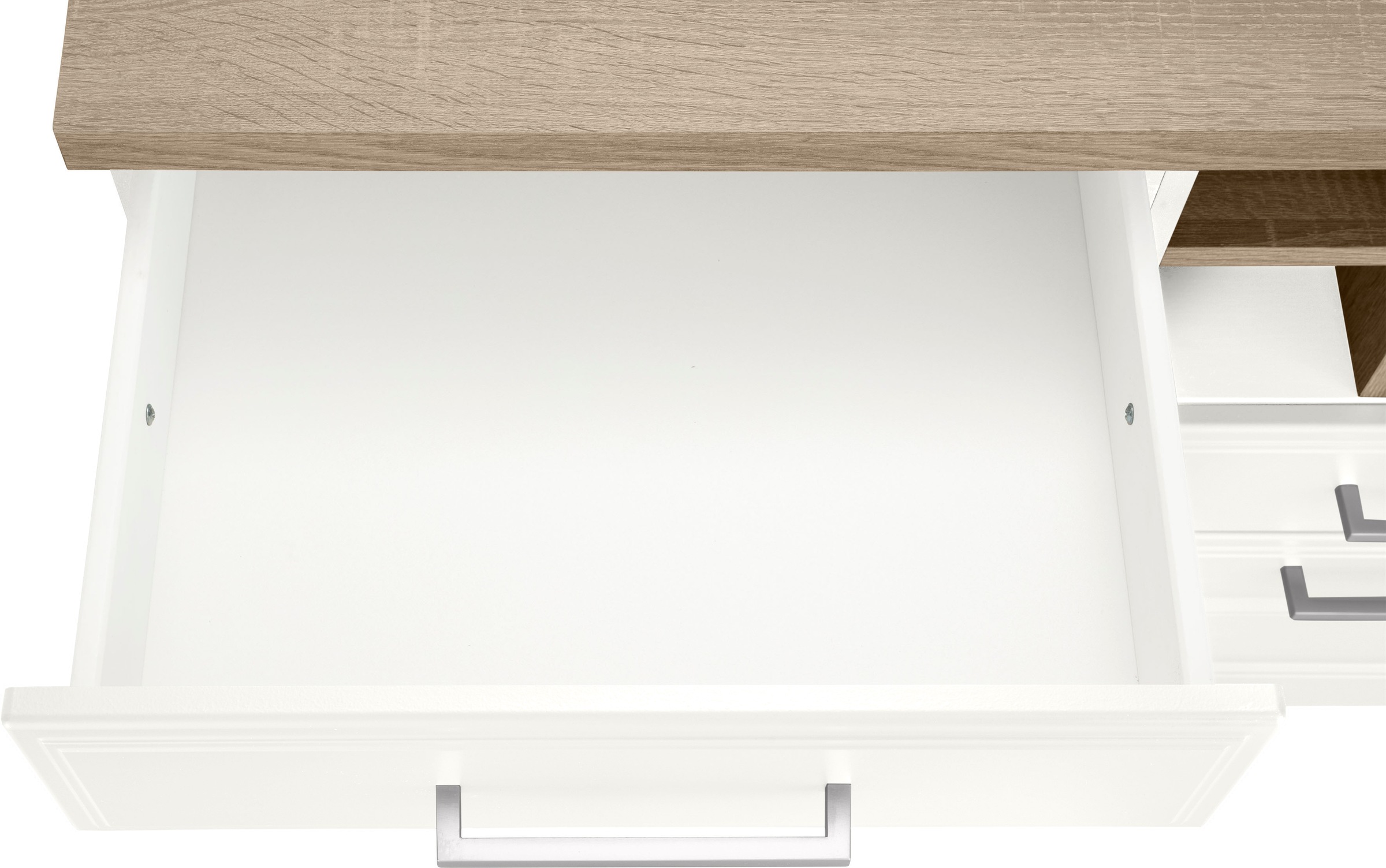 KOCHSTATION Küchenzeile »KS-Stockholm« Breite 220 cm, mit hochwertigen MDF Fronten im Landhaus-Stil