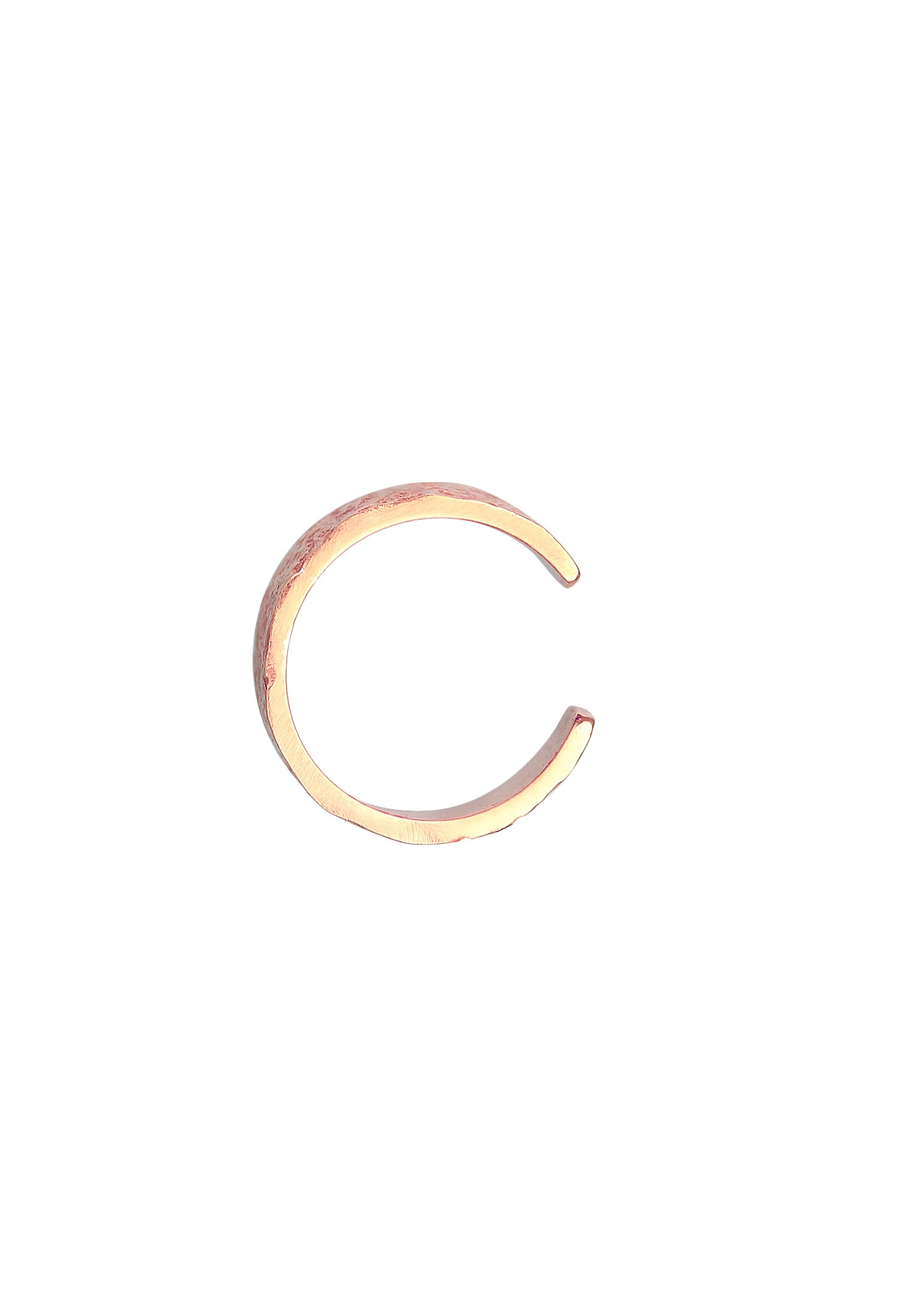 Elli Ohrklemme »Ohrringe Earcuff Breit Basic Gehämmert 925 Silber«
