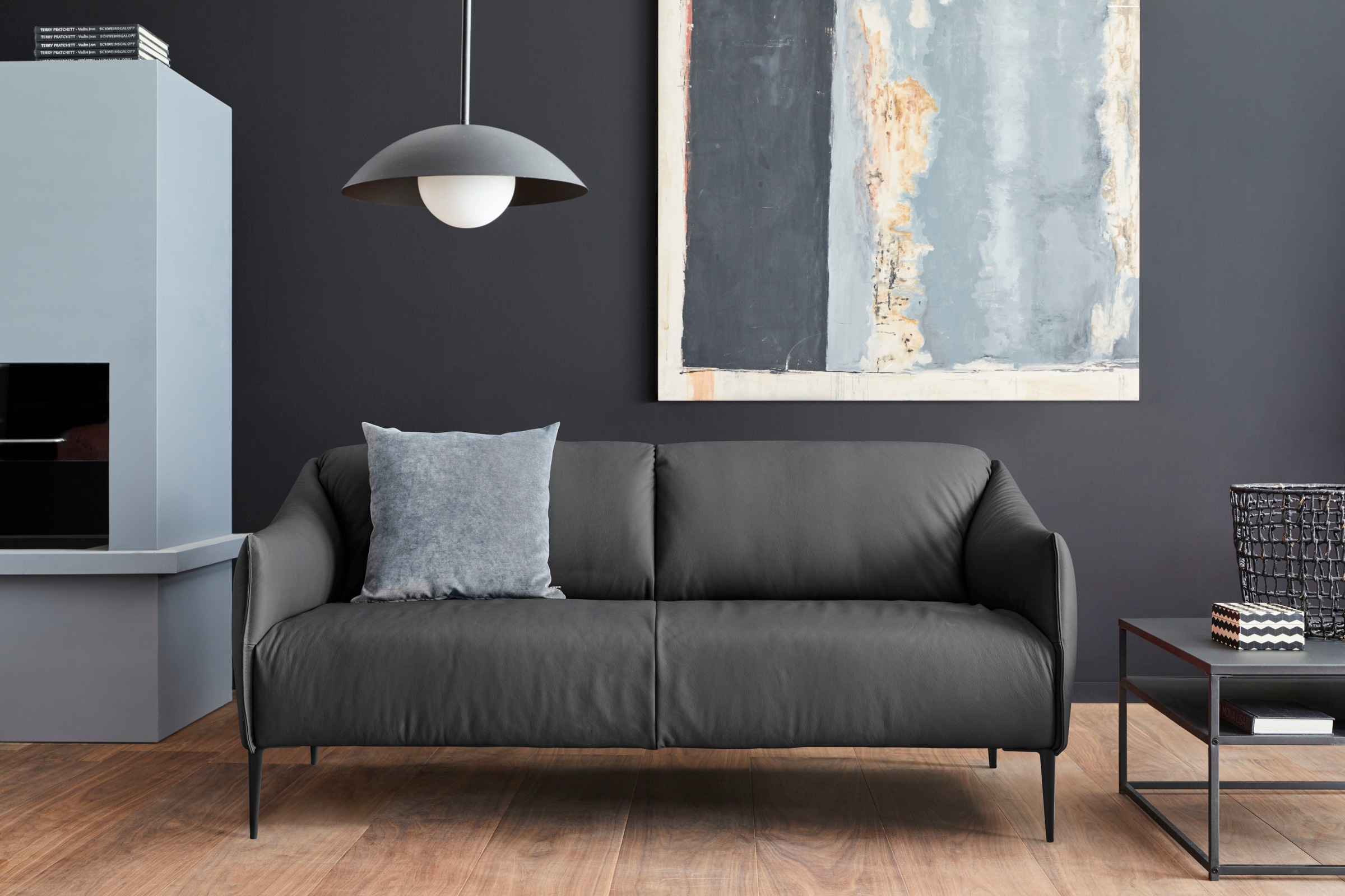 W.SCHILLIG 2,5-Sitzer »sally«, mit Metallfüßen in Schwarz pulverbeschichtet, Breite 194 cm