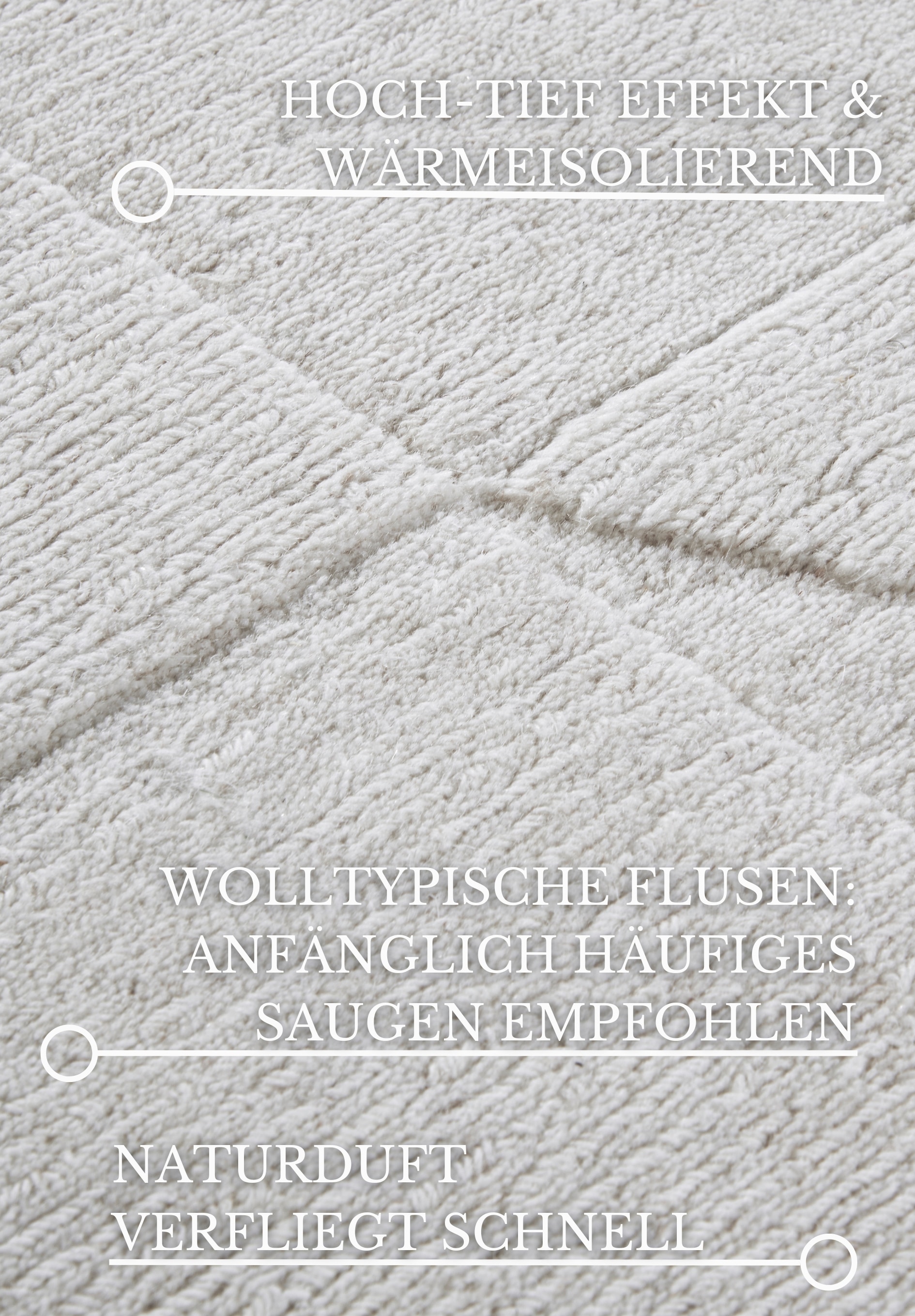 Villeroy & Boch Wollteppich »Ursule«, rechteckig, 10 mm Höhe, Läufer, handgewebt, Wolle, Natur, Wohnzimmer, Geometrie, Boho