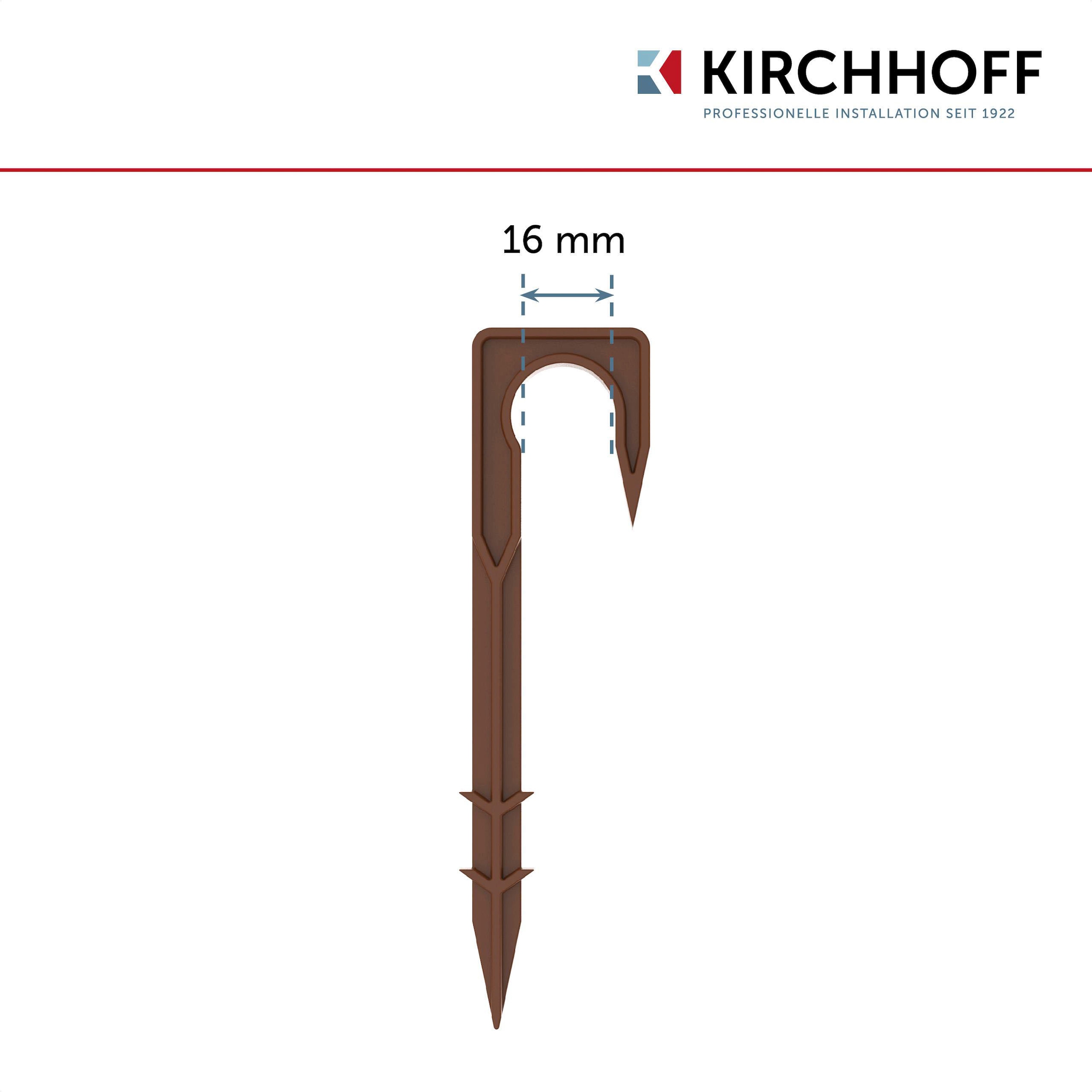 Kirchhoff Profilrohr-Befestigungswinkel »Rohrhalter«, PP Tropfschlauch Drip-Bewässerung, für den Garten