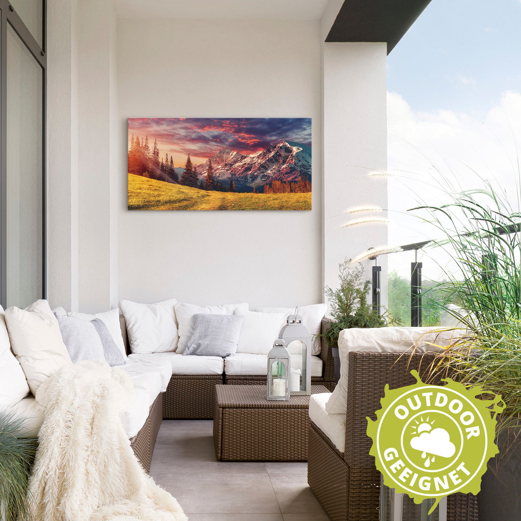 Artland Wandbild »Alpines Hochland«, Berge & Alpenbilder, (1 St.), als Alubild, Outdoorbild, Leinwandbild in verschied. Größen