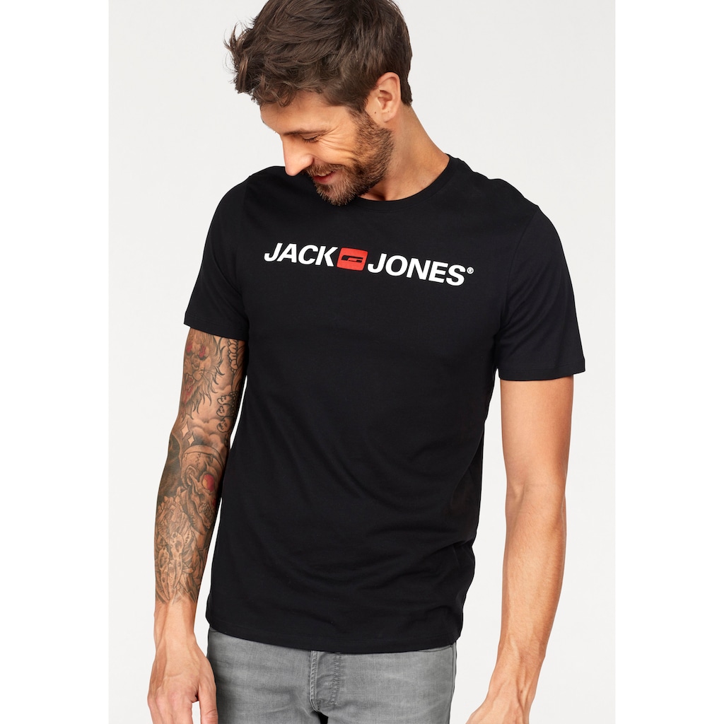 Jack & Jones T-Shirt »CORP LOGO TEE«, (Packung, 3 tlg., 3er-Pack), 3er Packung