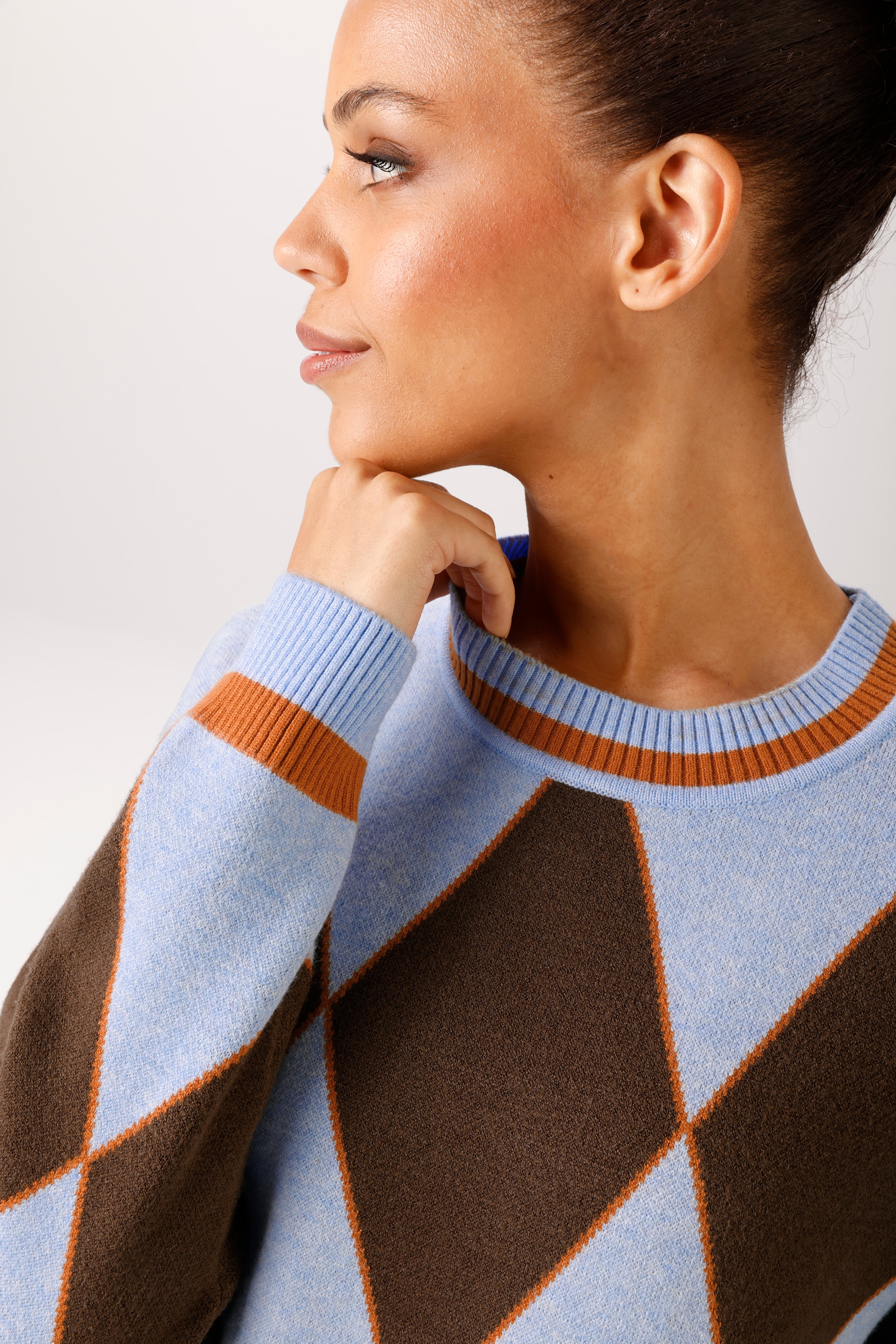 Aniston CASUAL Strickpullover mit großflächigen Rauten-Muster - NEUE KOLLEKTION