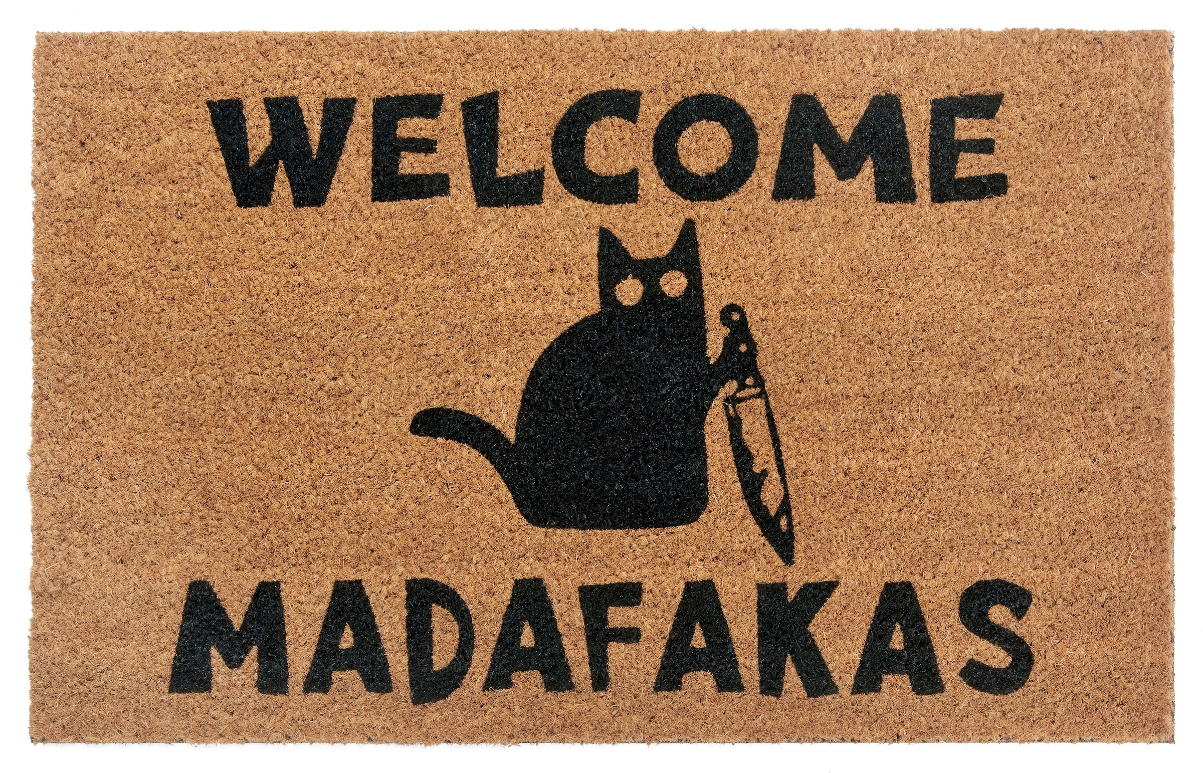 HANSE Home Fußmatte »Mix Mats Kokos Welcome Madafakas«, rechteckig, Kokos,  Schmutzfangmatte, Outdoor, Rutschfest, Innen, Kokosmatte, Flur bei OTTO
