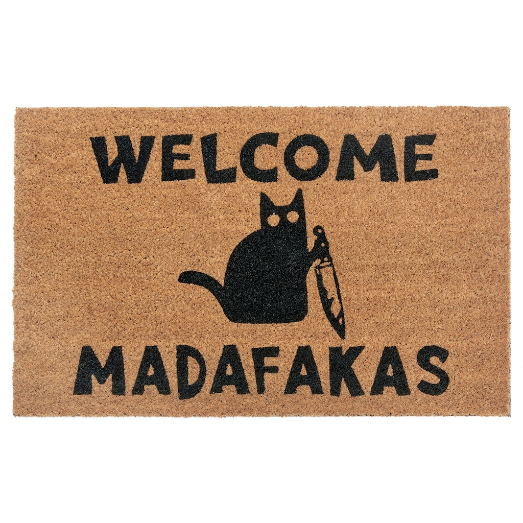 HANSE Home Fußmatte »Mix Mats Kokos Welcome Madafakas«, rechteckig