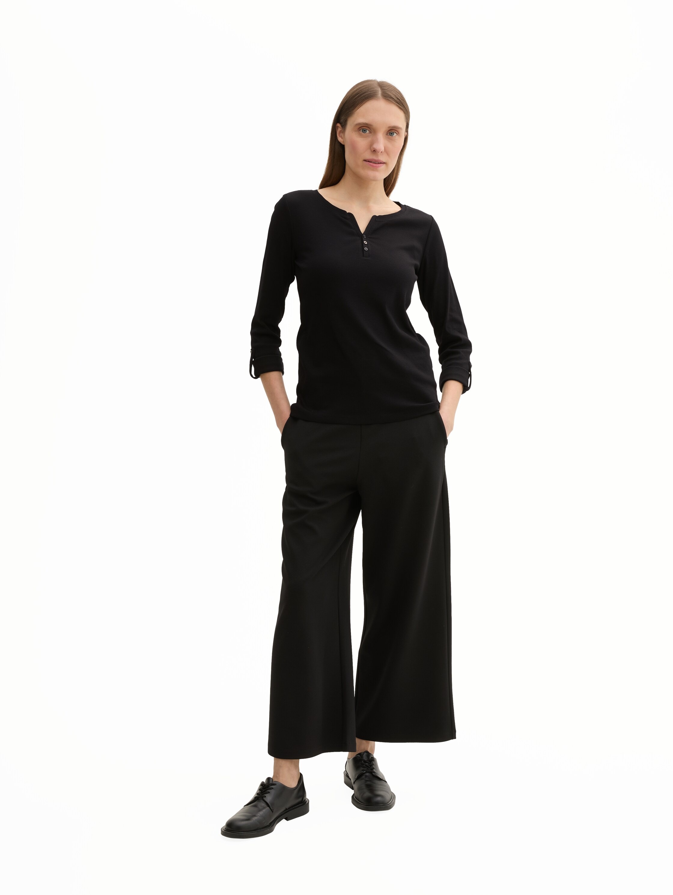 TOM TAILOR Henleyshirt, mit Turn-Up-Arm