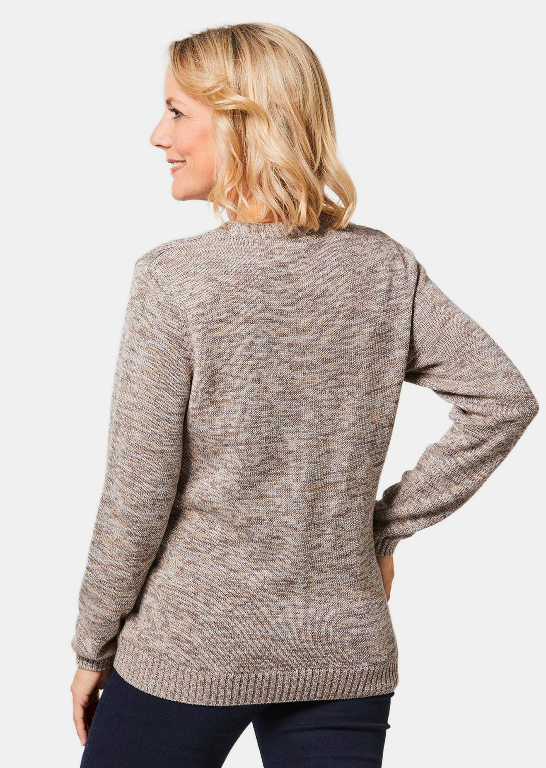 GOLDNER Strickpullover »Kurzgröße Kurzgröße - Pullover mit Glanzgarn«