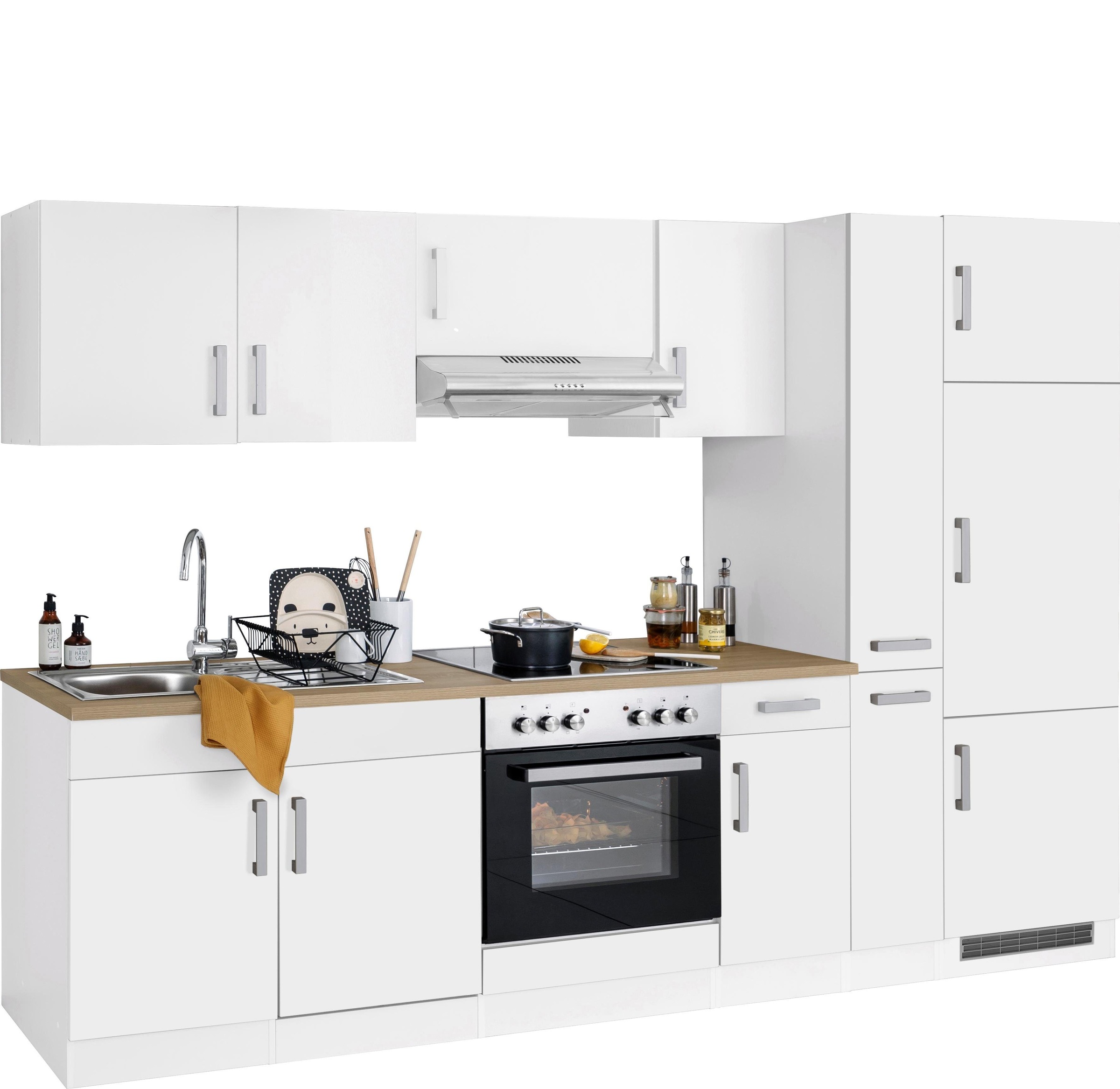 KOCHSTATION Küchenzeile »KS-Gera« Breite 300 cm, wahlweise mit E-Geräten, mit Arbeitsplatte