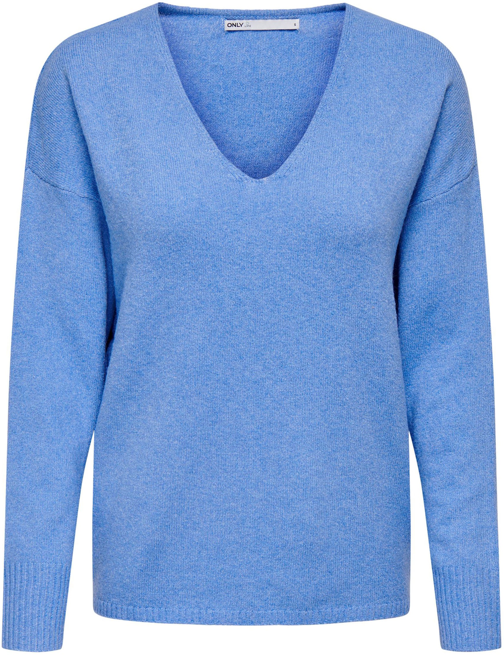 ONLY V-Ausschnitt-Pullover »ONLRICA LIFE L/S V-NECK PULLO KNT NOOS«