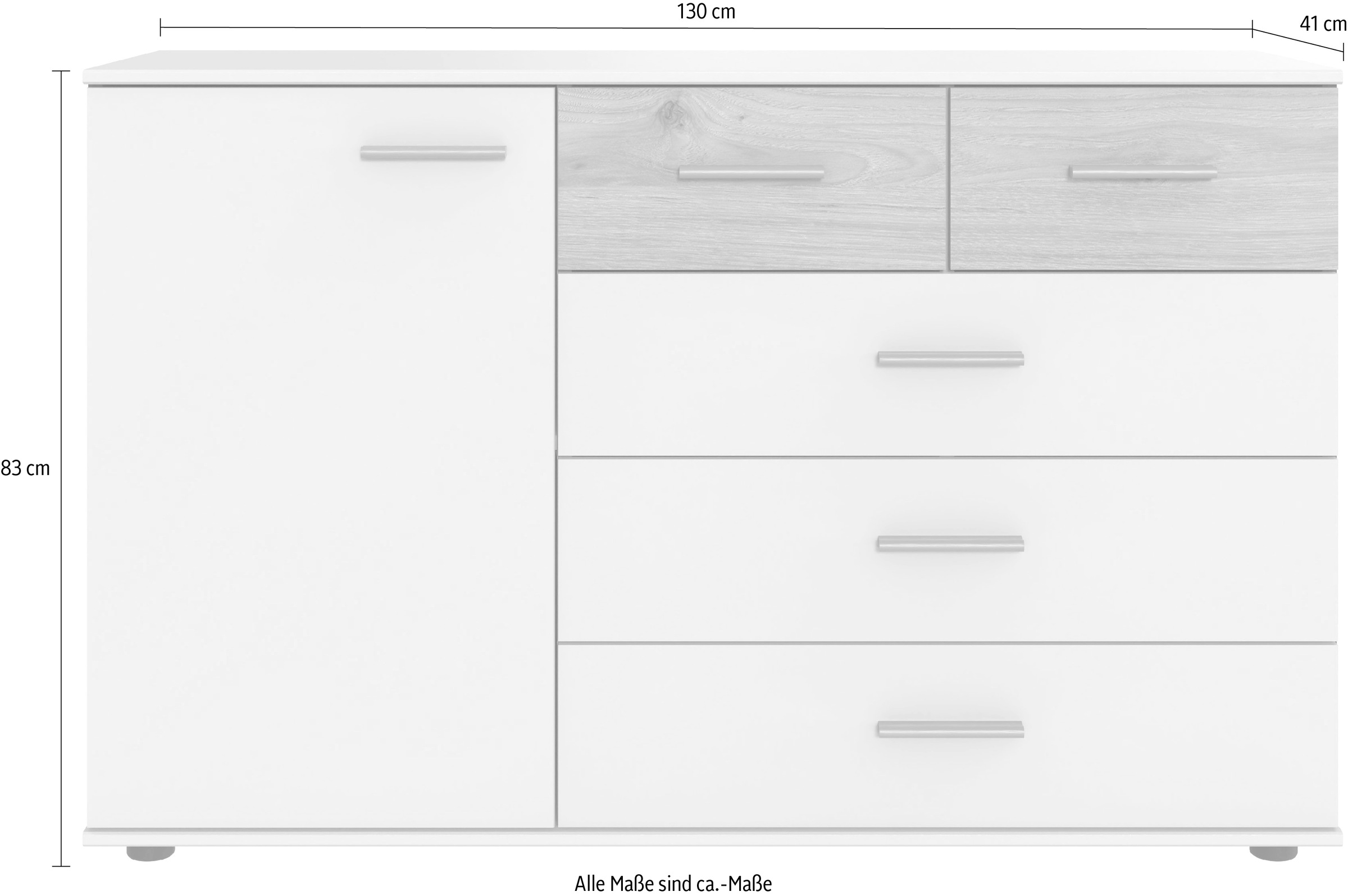 Wimex Kombikommode »Budapest« 1-türig mit 5 Schubladen, 130cm breit