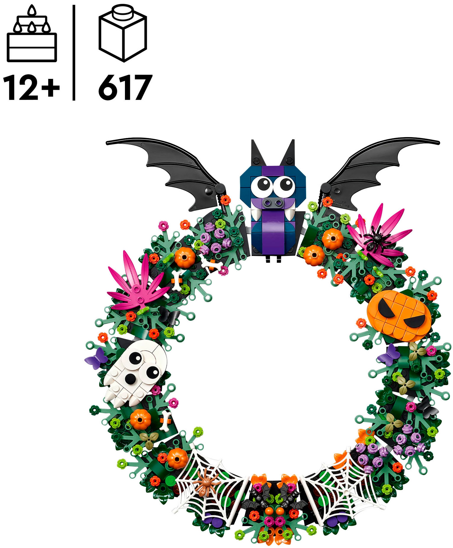 LEGO® Konstruktionsspielsteine »Halloweenkranz (40825), LEGO LEGO Iconic« Made in Europe