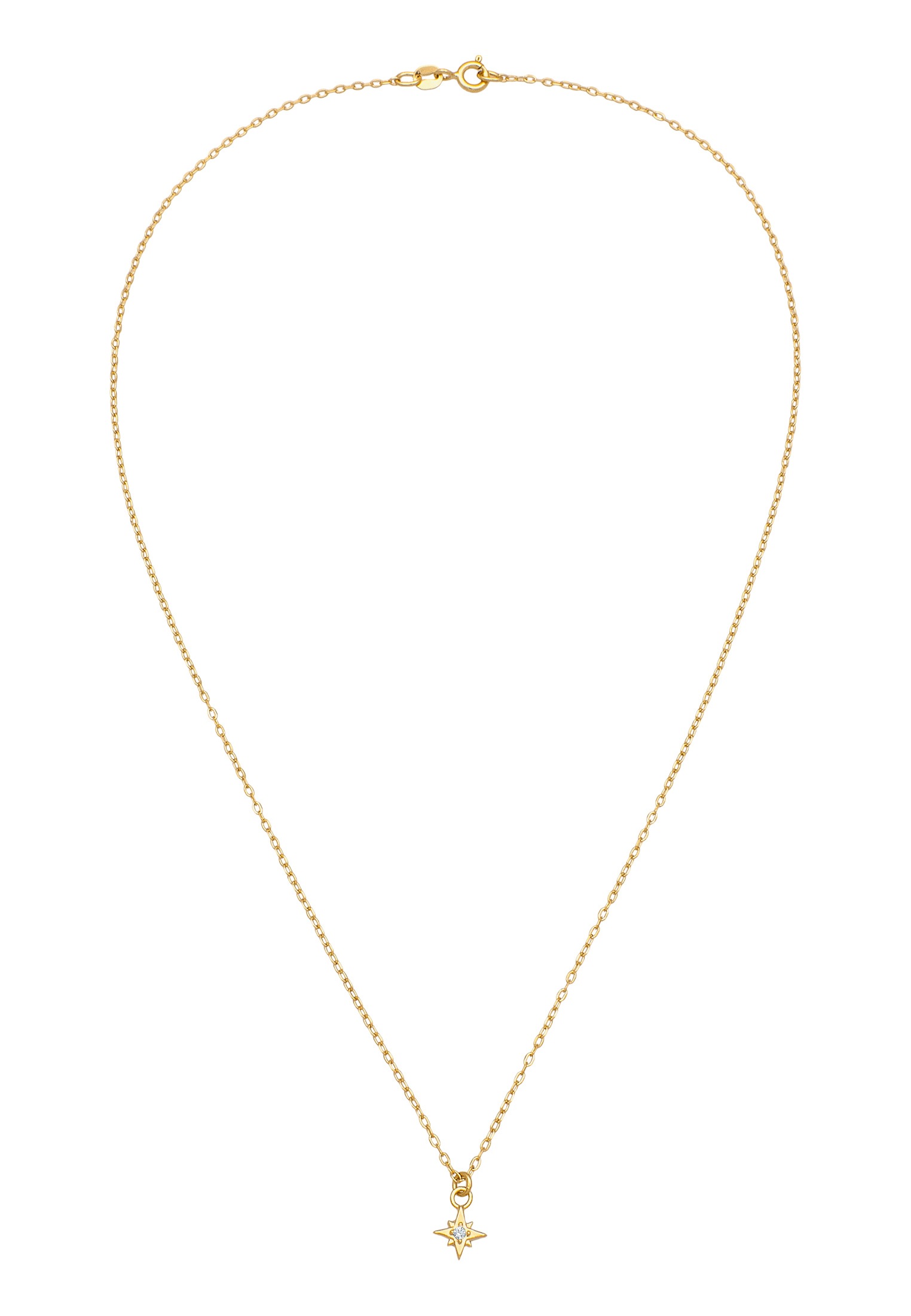 Elli Silberkette »Halskette Stern Weiß 925 Sterling Silber, mit Kristallen von Swarovski®«