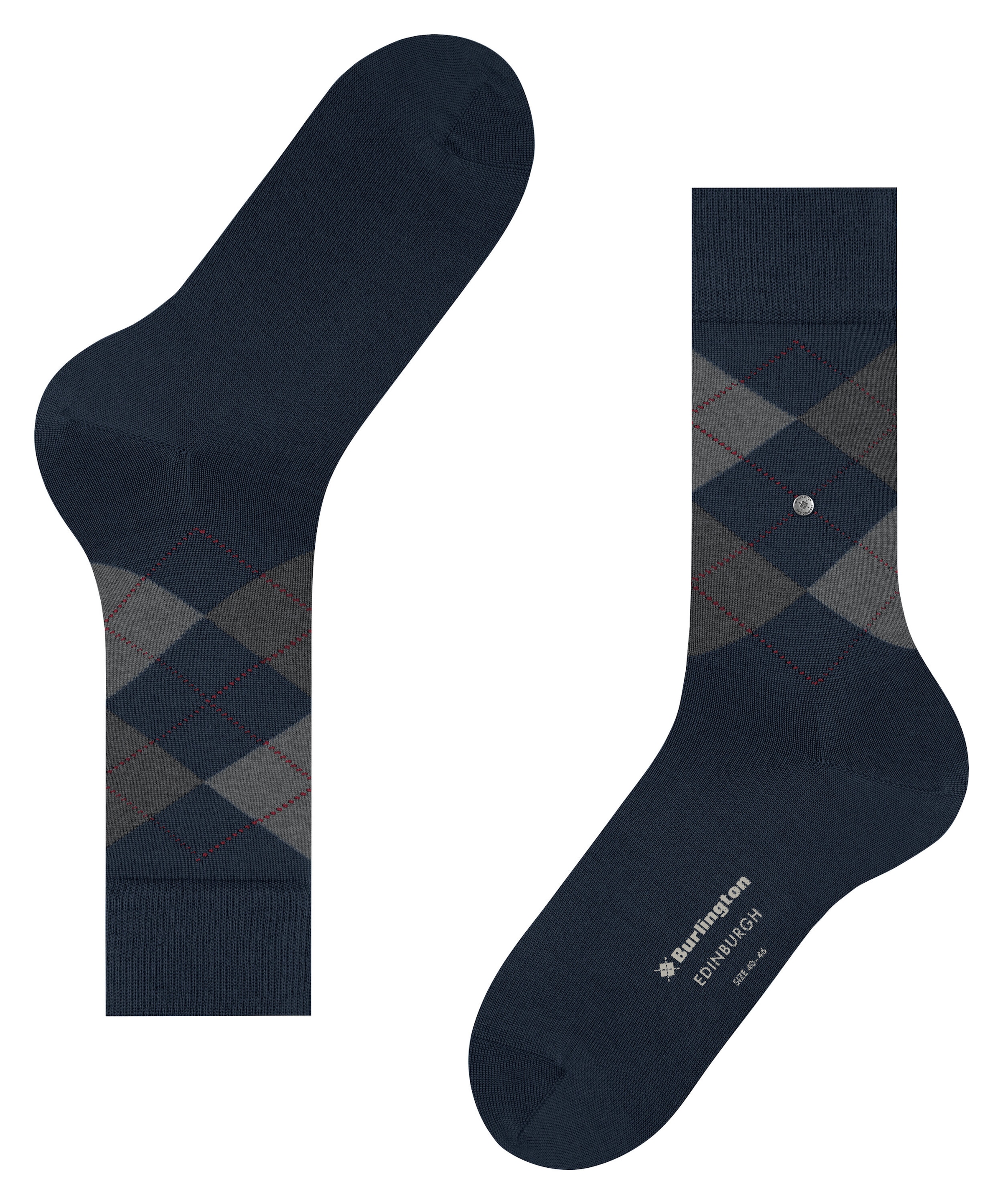 Burlington Socken »Edinburgh« Einheitsgröße 40-46, klassisches Argyle-Muster, wärmende Wollmischung