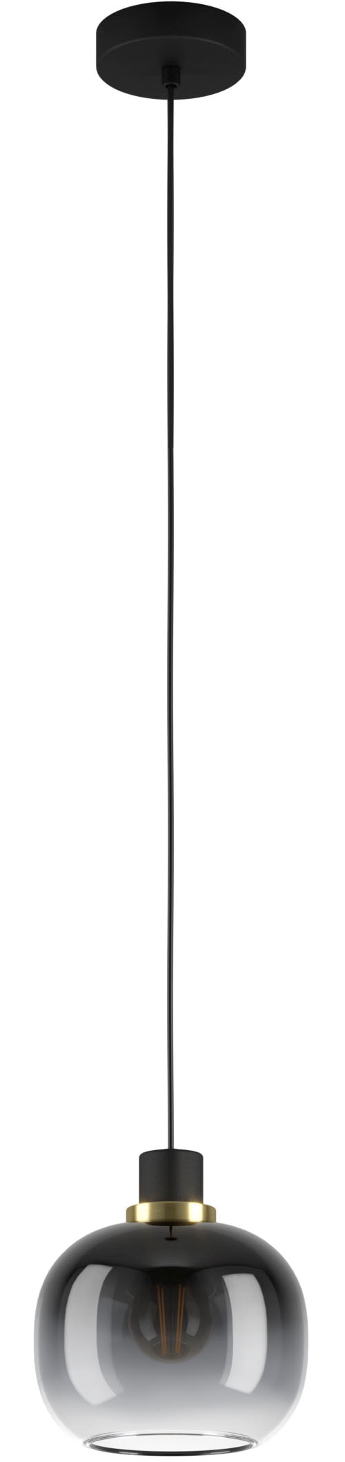 EGLO Hängeleuchte »OILELLA Pendellampe - Stahl - E27 - 1X40W - IP20« E27 1 Stk. Hängelampe, Deckenlampe, Wohnzimmer, Esszimmer, H110 x Ø19 cm