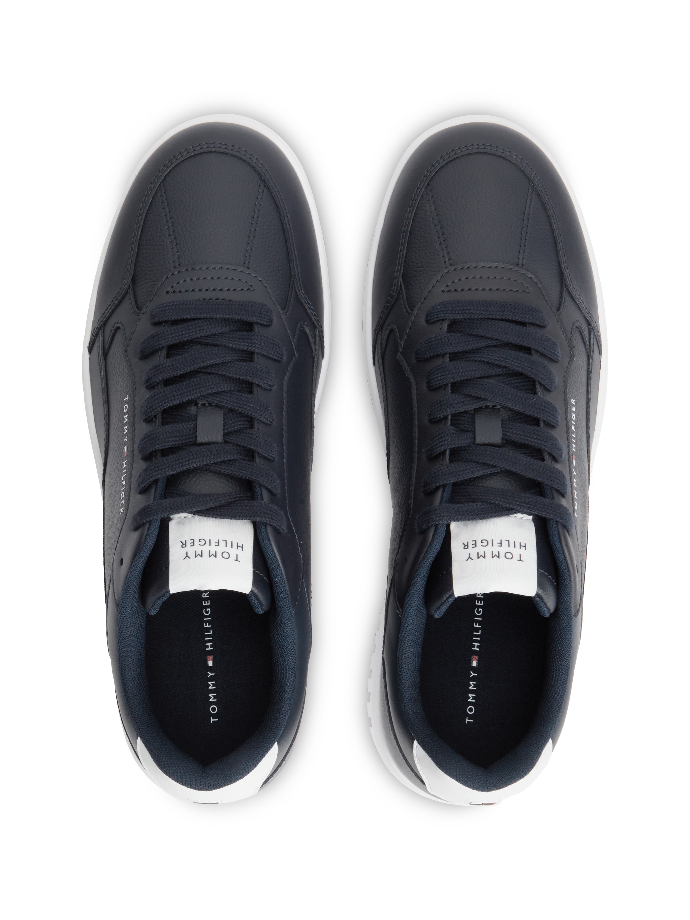 Tommy Hilfiger Sneaker »TH BASKET CORPORATE STRIPES«  Schnürer, Halbschuh mit Textil-Streifen, in Tommy Farben