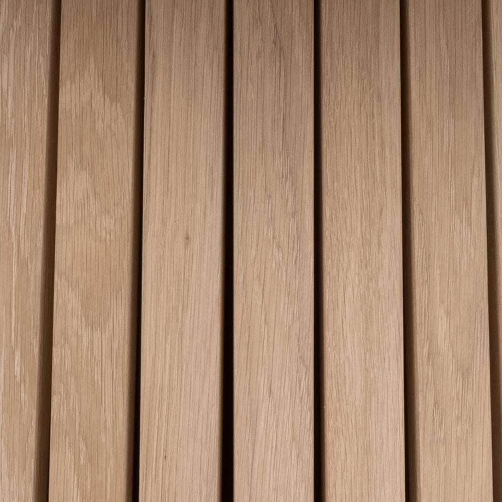 ACTONA GROUP Esstisch »Christo Tisch, Wohnzimmertisch,«, rund, Eichenfurnier, Säulenfuß, Lamellenfront, Ø: 120 cm