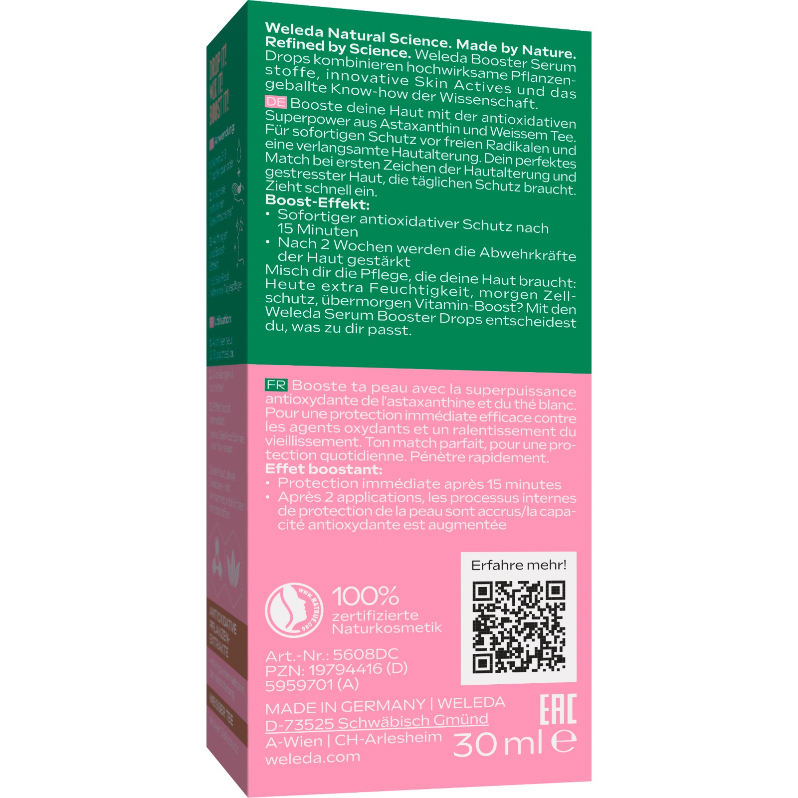 WELEDA Gesichtsserum »Slow Aging Astaxanthin Serum« antioxidative Power gegen erste Fältchen – für sichtbar glattere Haut