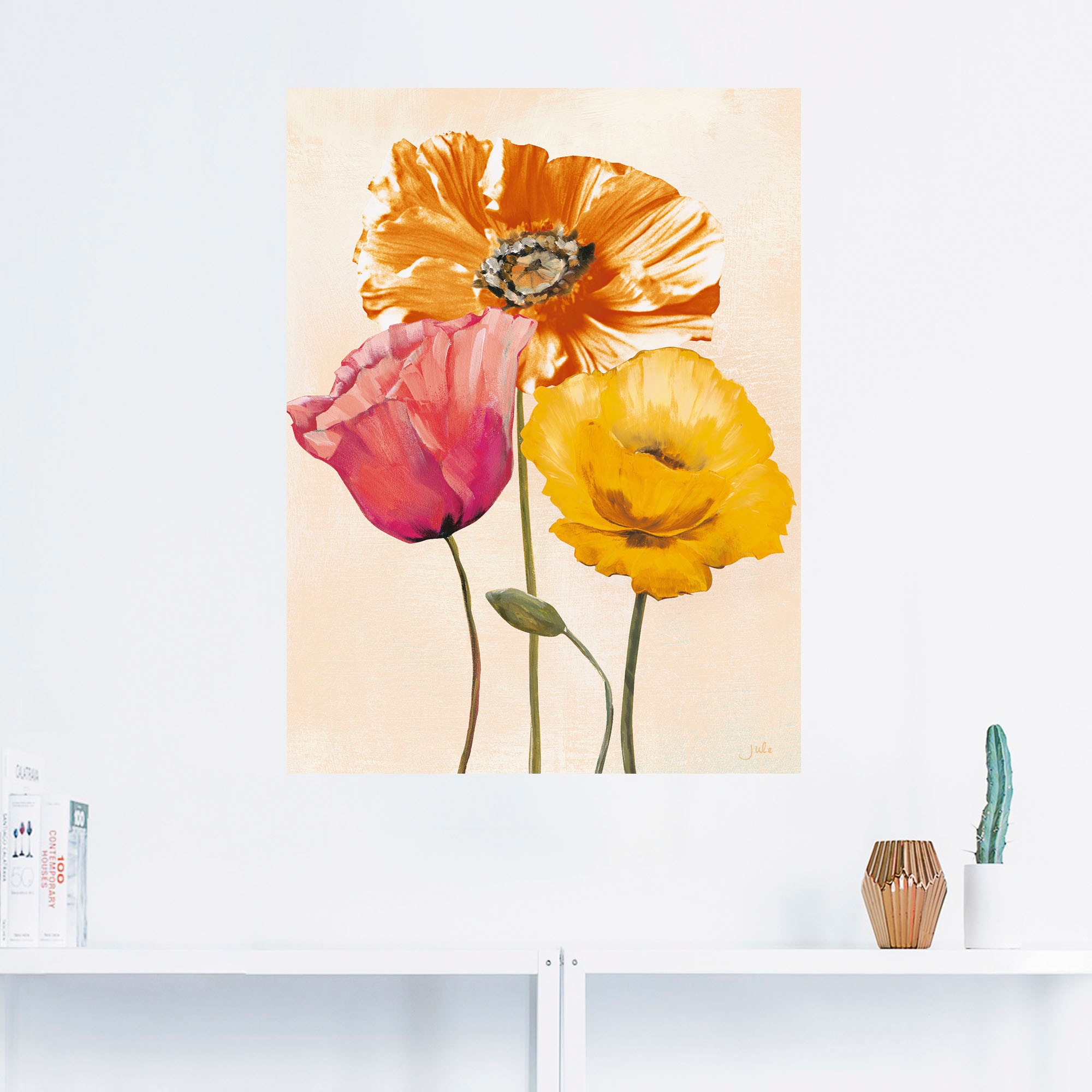 (1 Wandbild II«, Mohnblumen »Bunte OTTO oder Poster in Leinwandbild, Wandaufkleber Artland Shop kaufen St.), Größen versch. Blumenbilder, Alubild, Online im als