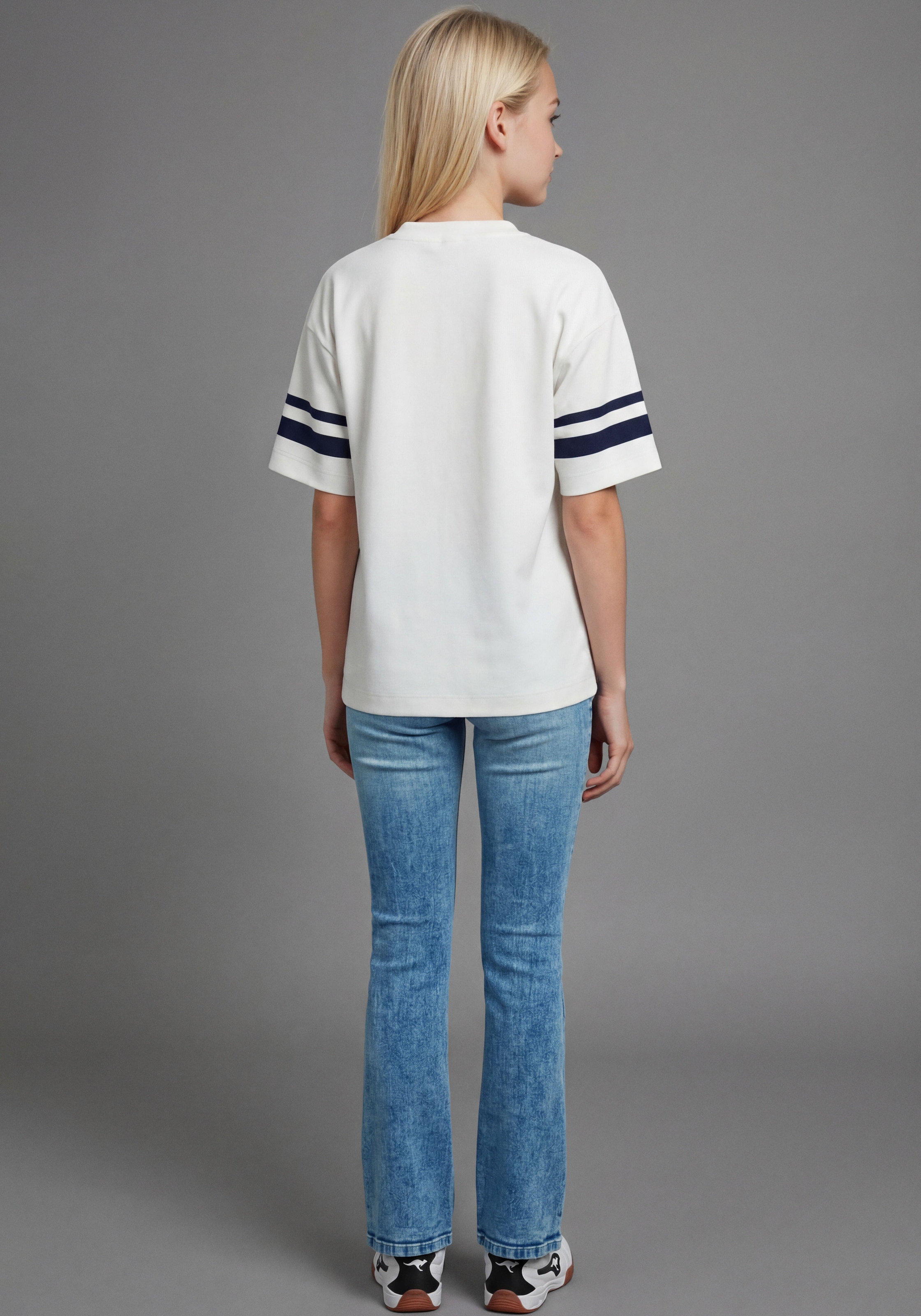 KangaROOS T-Shirt »Kangaroos im oversized-look« lässige Passform, Kurzarm, mit modischem Print, aus Baumwolle