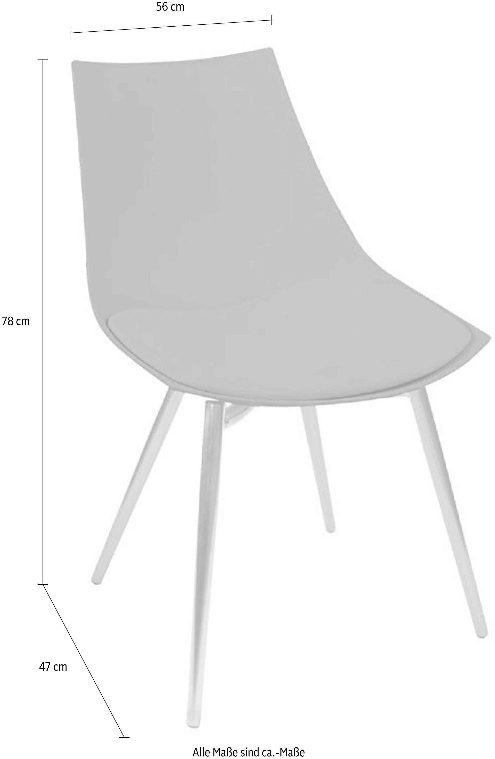 Kayoom Stuhl »Dakota 110 4er-Set, Kunstleder-Bezug, Sitzfläche aus Schaumstoff« (Set) 4 Stk.ergonomisch, komfortabel, pflegeleicht, Kunstleder-Bezug