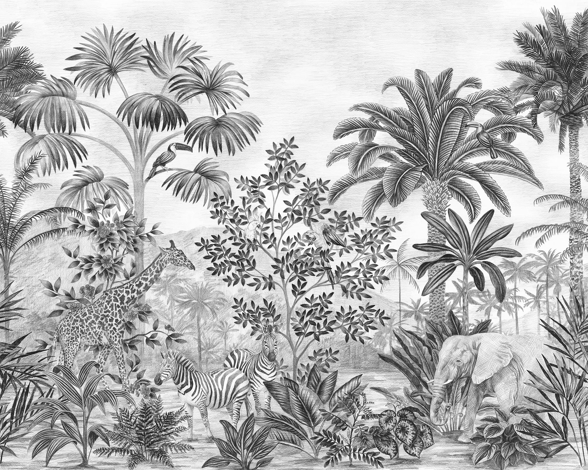 Vliestapete »Jungle Evolution«, 350x280 cm (Breite x Höhe)
