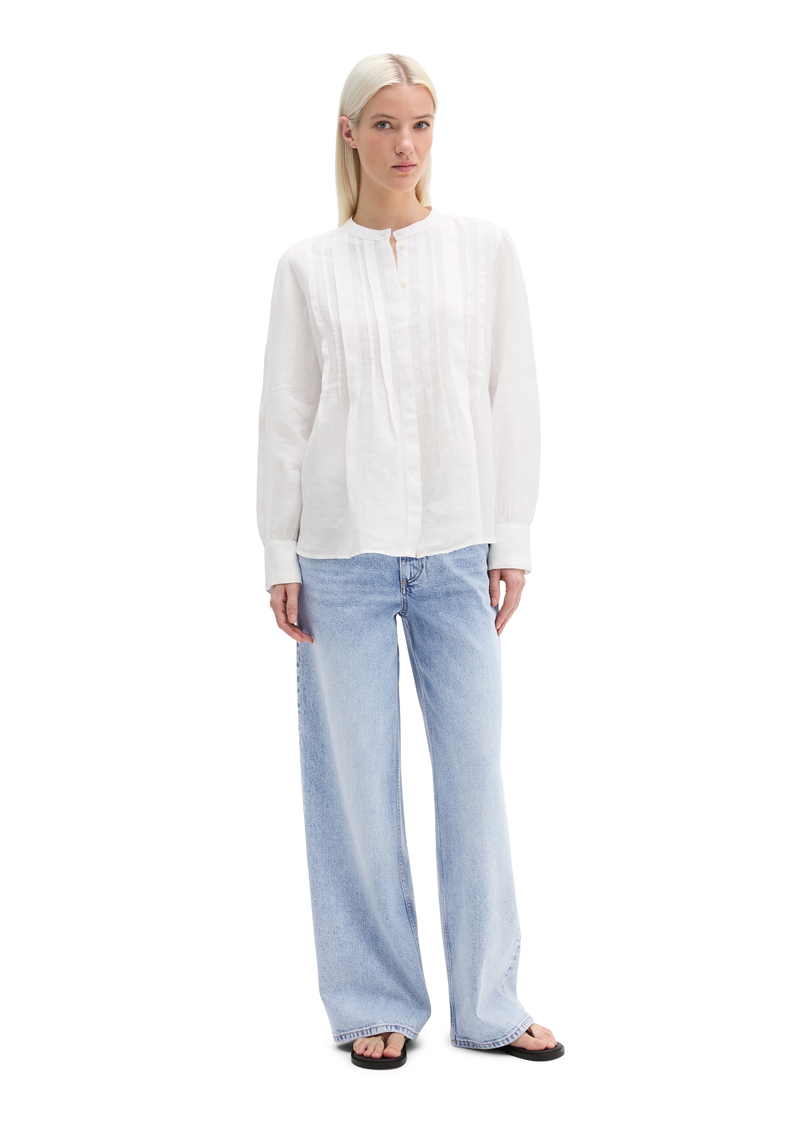 Marc O'Polo Langarmbluse Leinenbluse A-Shape