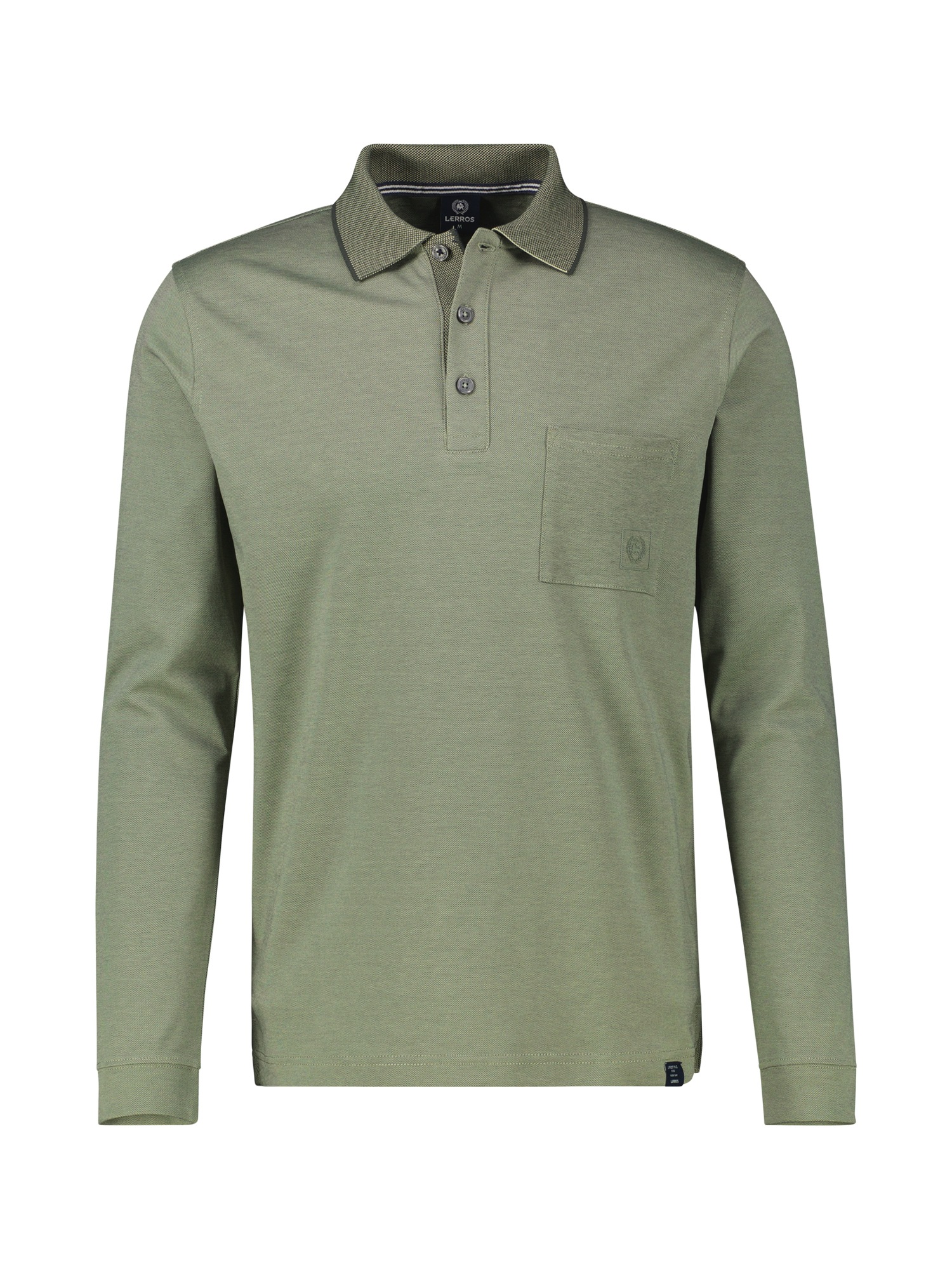LERROS Langarm-Poloshirt »Langarmpolo für Herren in Strukturoptik«