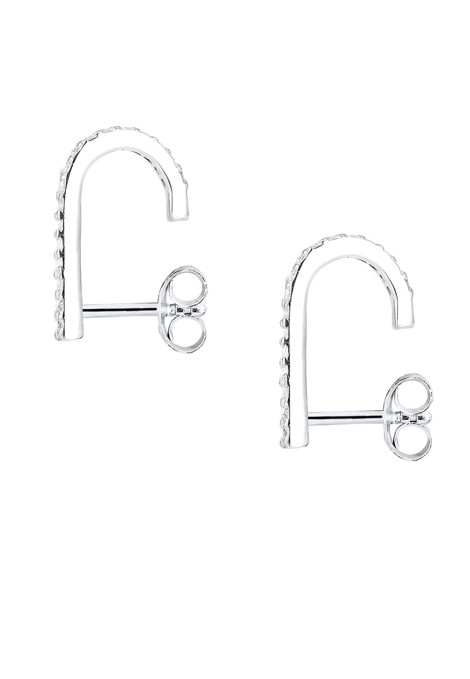 Elli Paar Ohrstecker »Ohrringe Ohrstecker Suspender Zirkonia Weiß 925 Sterling Silber«