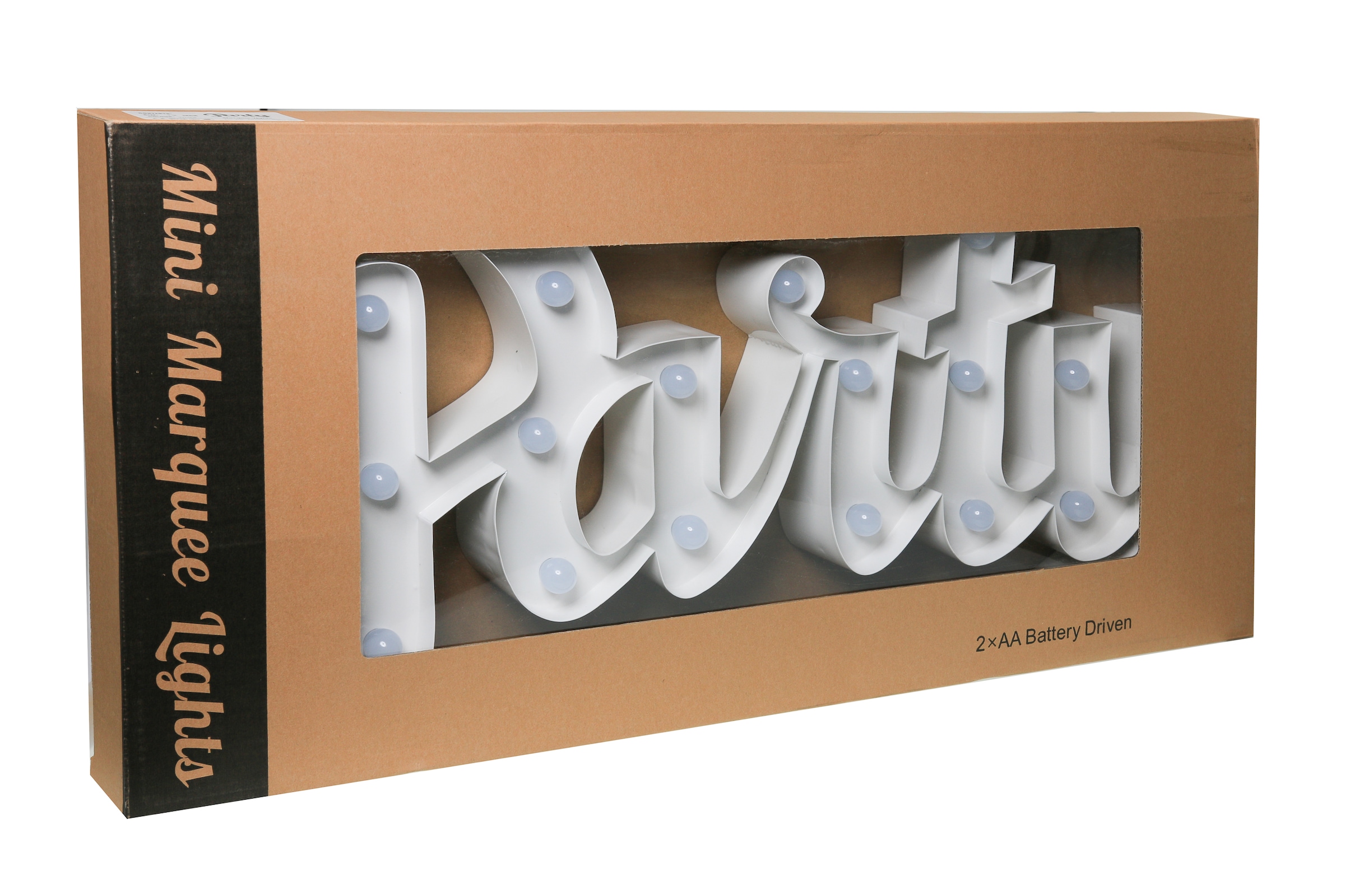 MARQUEE LIGHTS LED Dekolicht »Party«, 25 flammig, Leuchtmittel LED-Modul | LED fest integriert, Wandlampe, Tischlampe Feier, Fest 25 Leuchtmittel - 65x31 cm