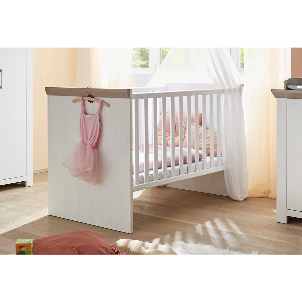 Mäusbacher Babyzimmer-Komplettset »Stralsund«, (Set, 3 St., Bett, Wickelkommode, Schrank)