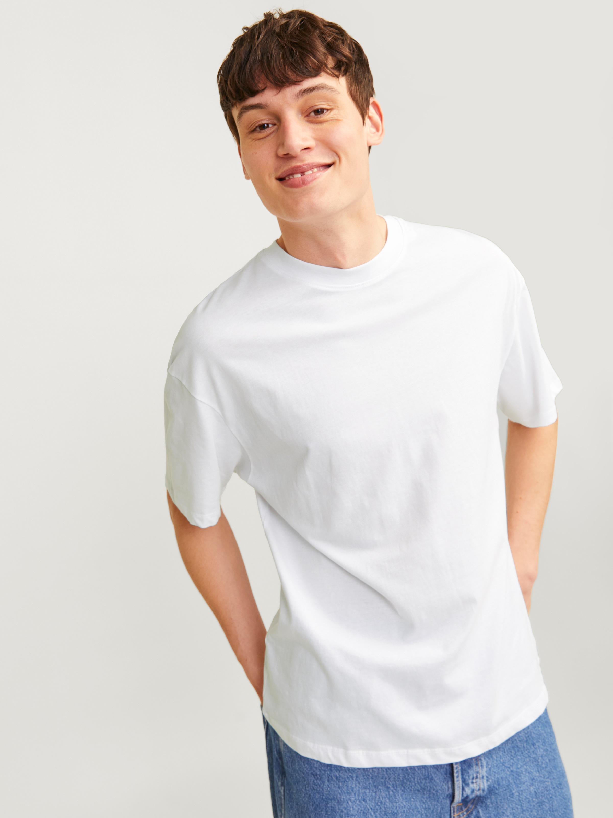Jack & Jones Rundhalsshirt »JJEBRADLEY TEE SS O-NECK 2PK MP NOOS« Packung, 2 Stk. Baumwolle, relaxed fit