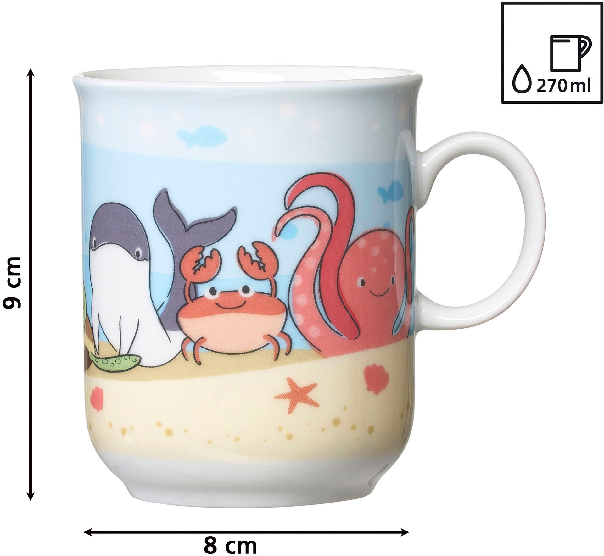 Ritzenhoff & Breker Kindergeschirr-Set »Unterwasserwelt«, (Set, 3 tlg.), im dekorativen Geschenkkarton