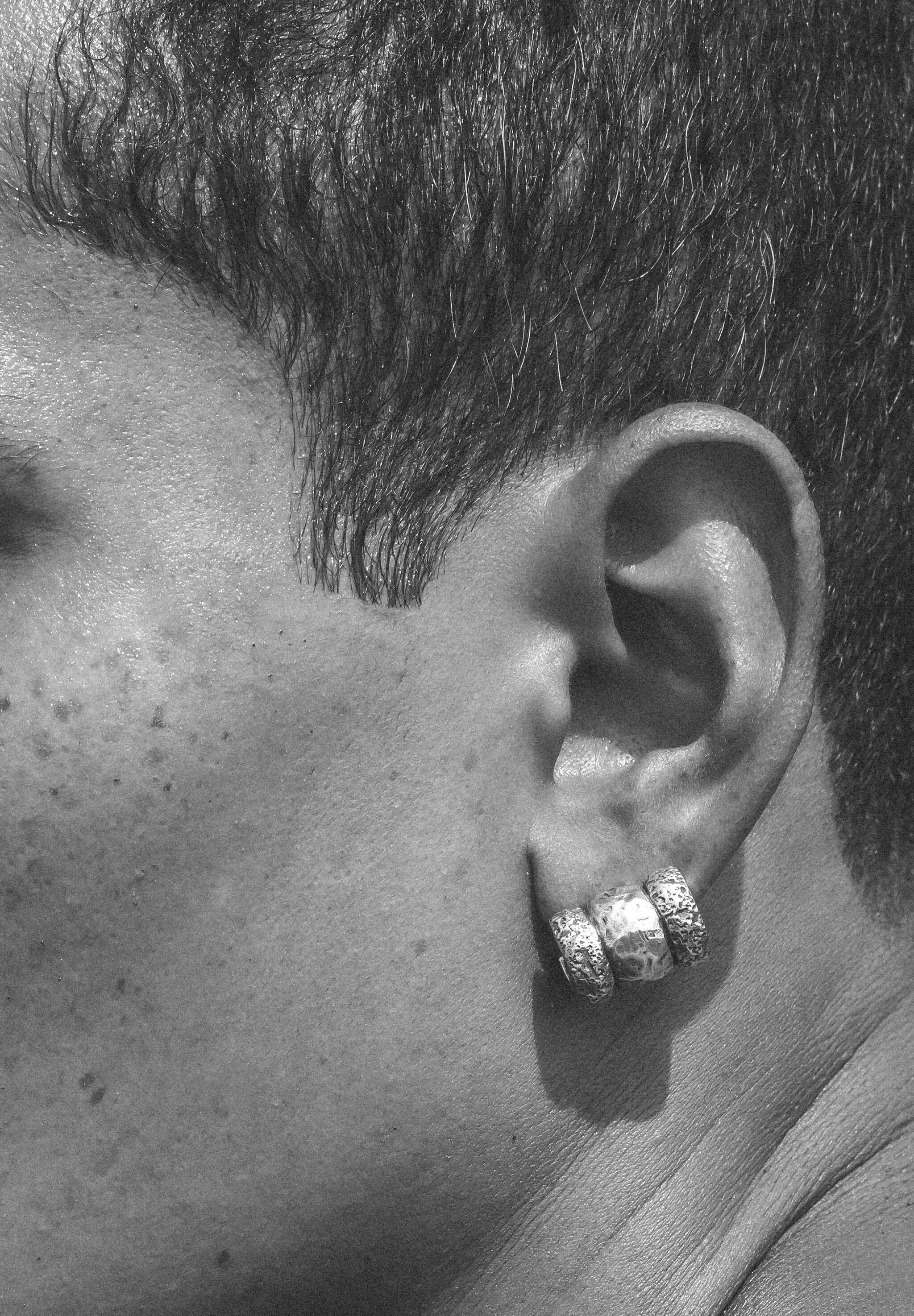 HAZE & GLORY Paar Ohrstecker »Ohrringe Ohrstecker Organic 925 Sterling Silber Oxidiert«