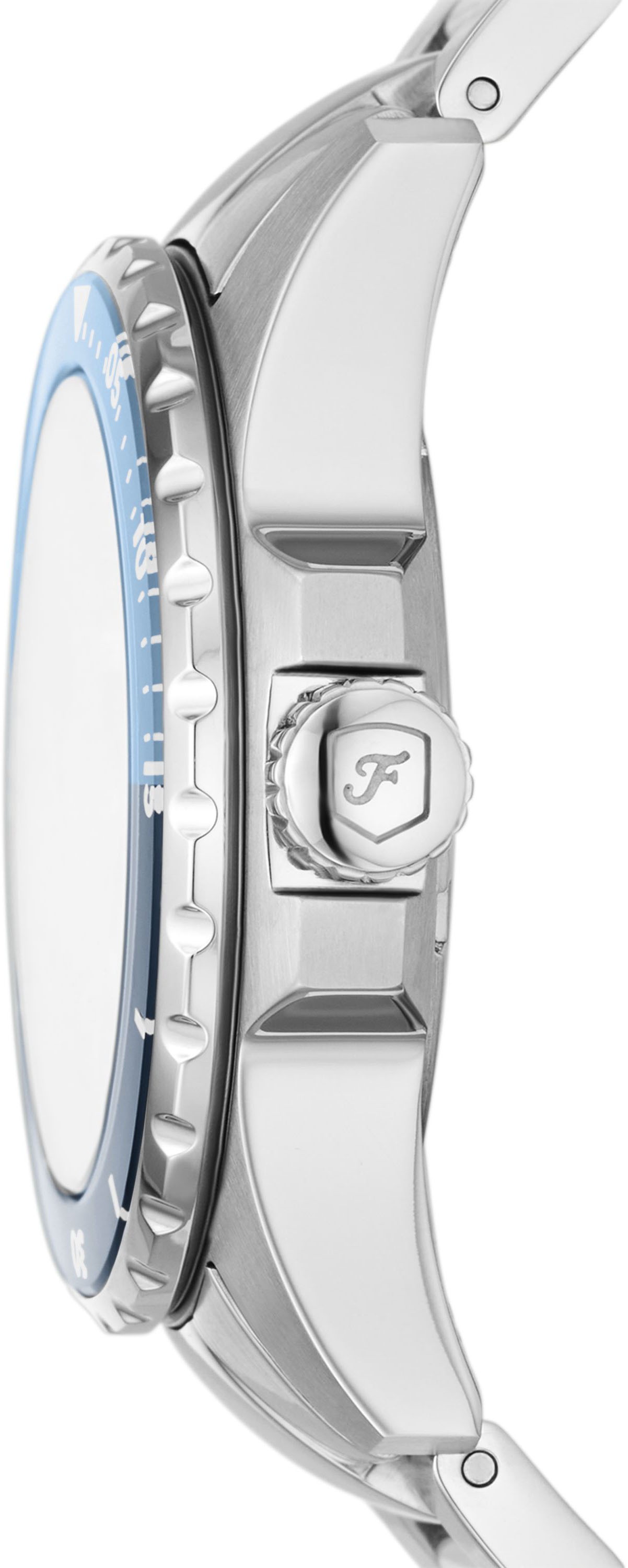 Fossil Quarzuhr »FOSSIL BLUE DIVE LADIES«, Armbanduhr, Damenuhr, Edelstahlarmband, bis 10 bar wasserdicht