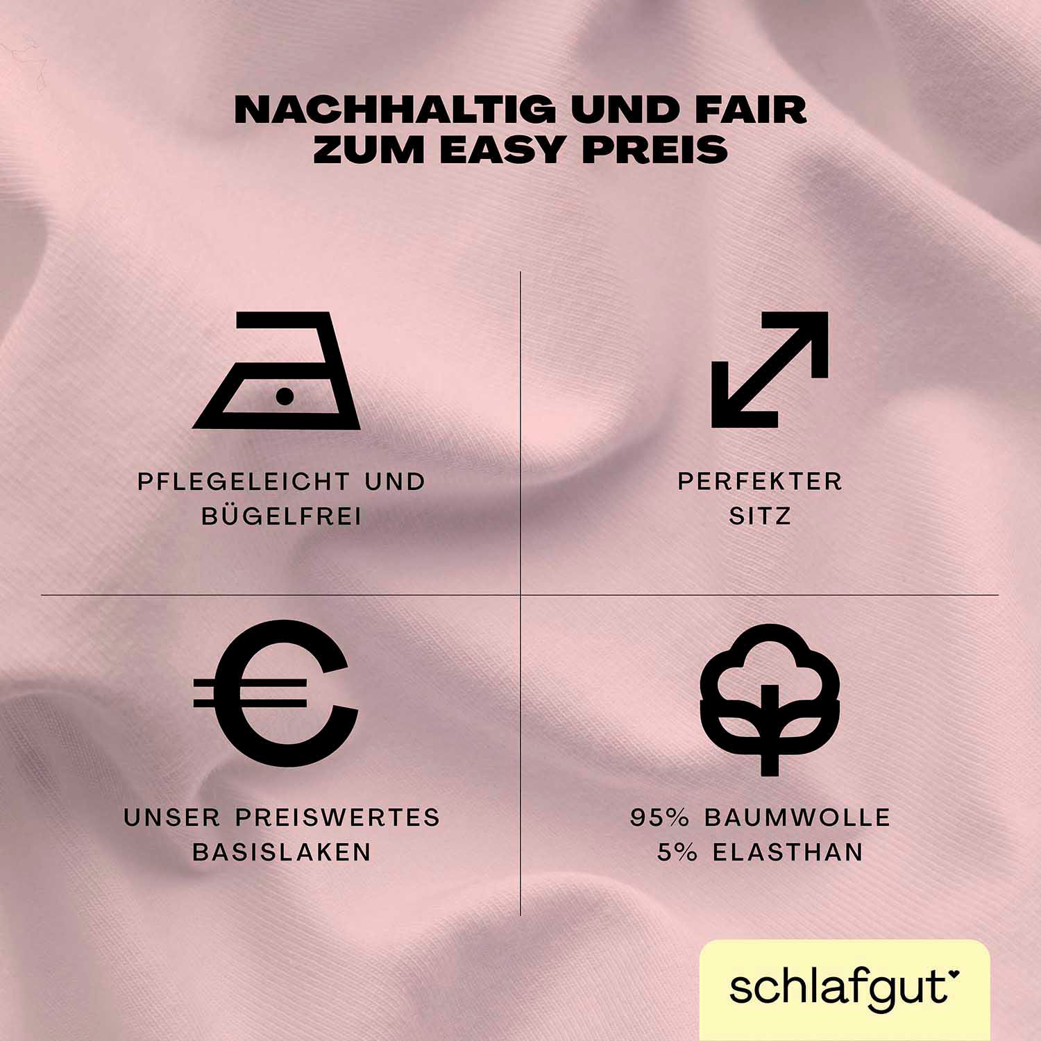Schlafgut Spannbettlaken »EASY Jersey Elasthan Topper«, MADE IN GREEN by OEKO-TEX®