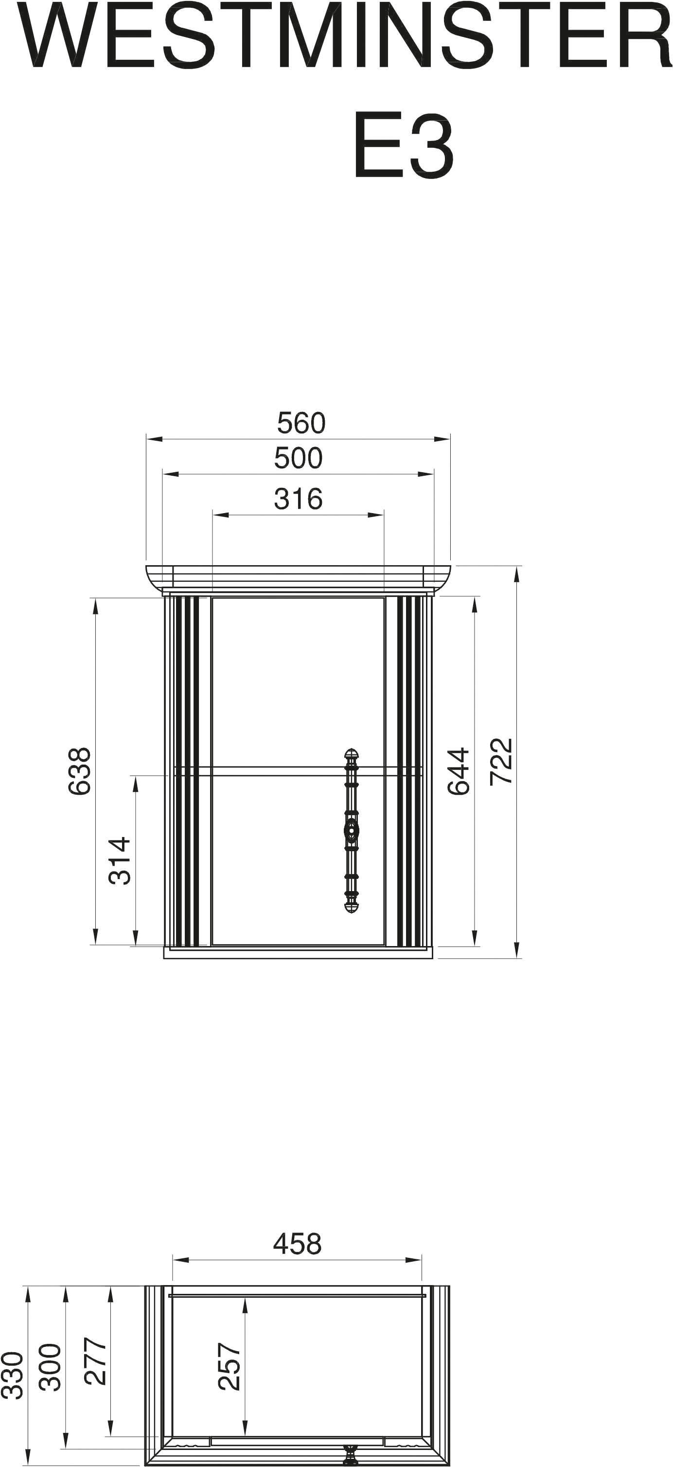 KOCHSTATION Pantryküche »KS-Westminster«, Breite 130 cm, ohne E-Geräte