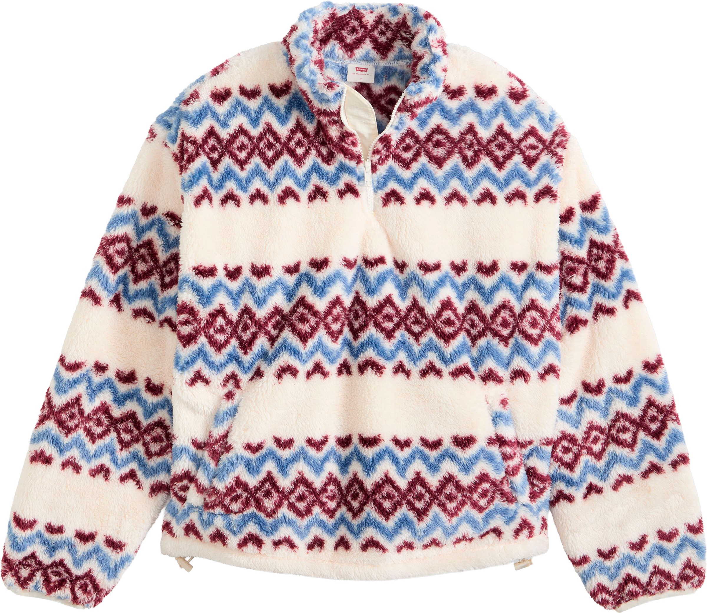 Levi's® Fleecepullover »GEMMA SHERPA 1/4 ZIP«, Saumabschluss in der Weite regulierbar
