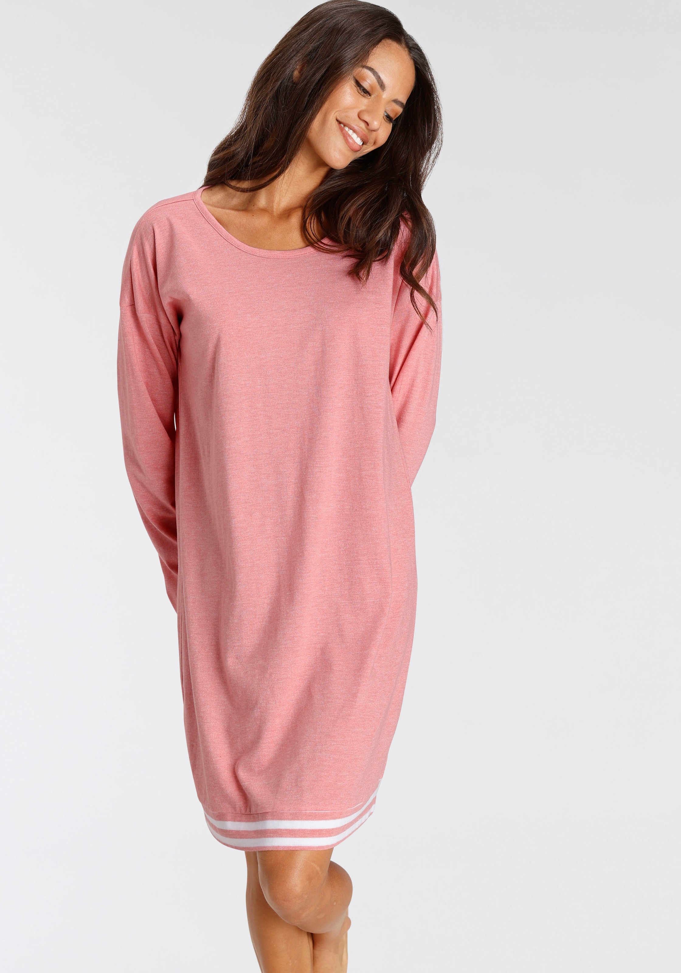 Vivance Dreams Sleepshirt, mit Streifen-Details