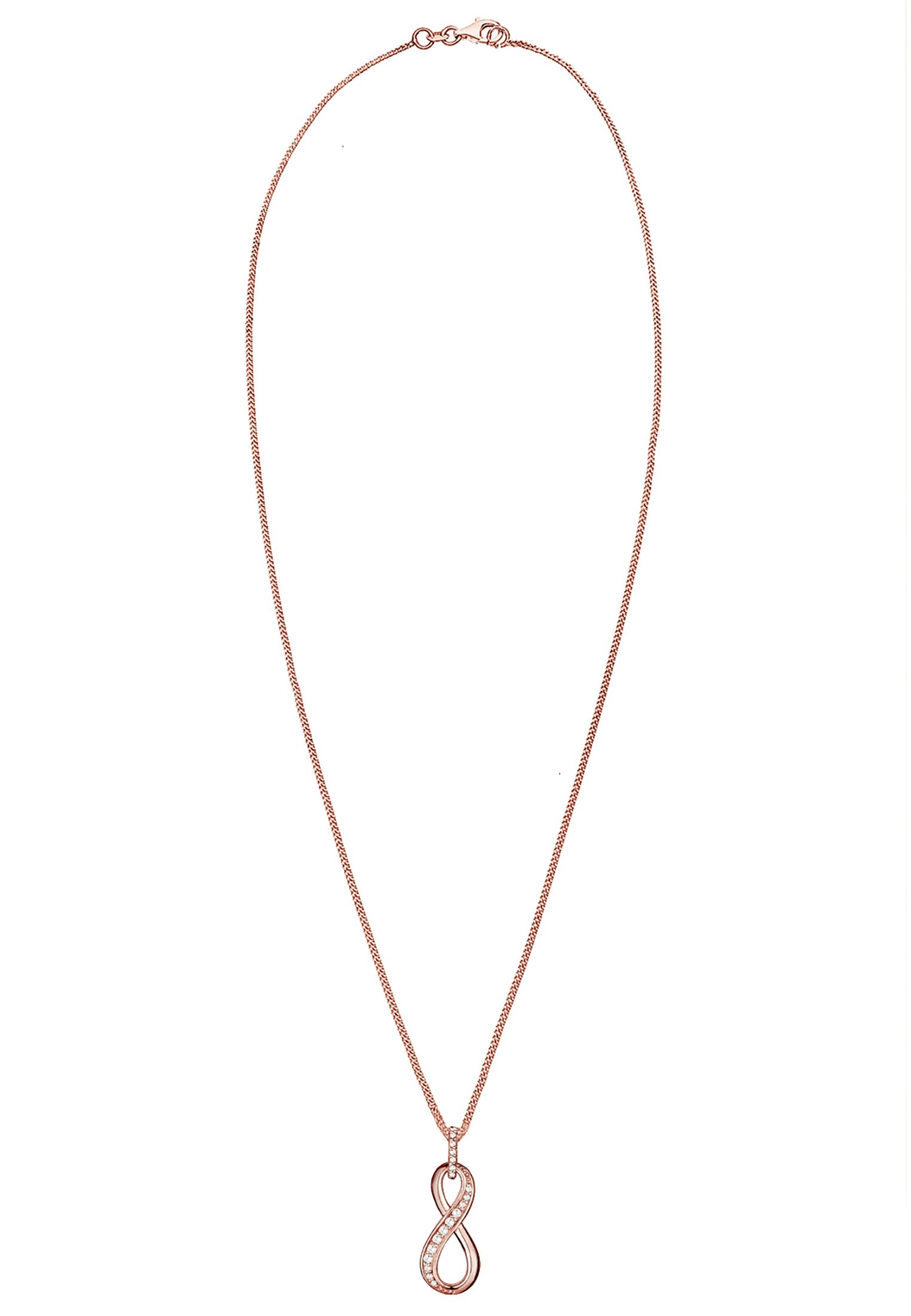 Elli Silberkette »Halskette Infinity Love Symbol Zirkonia 925 Silber«