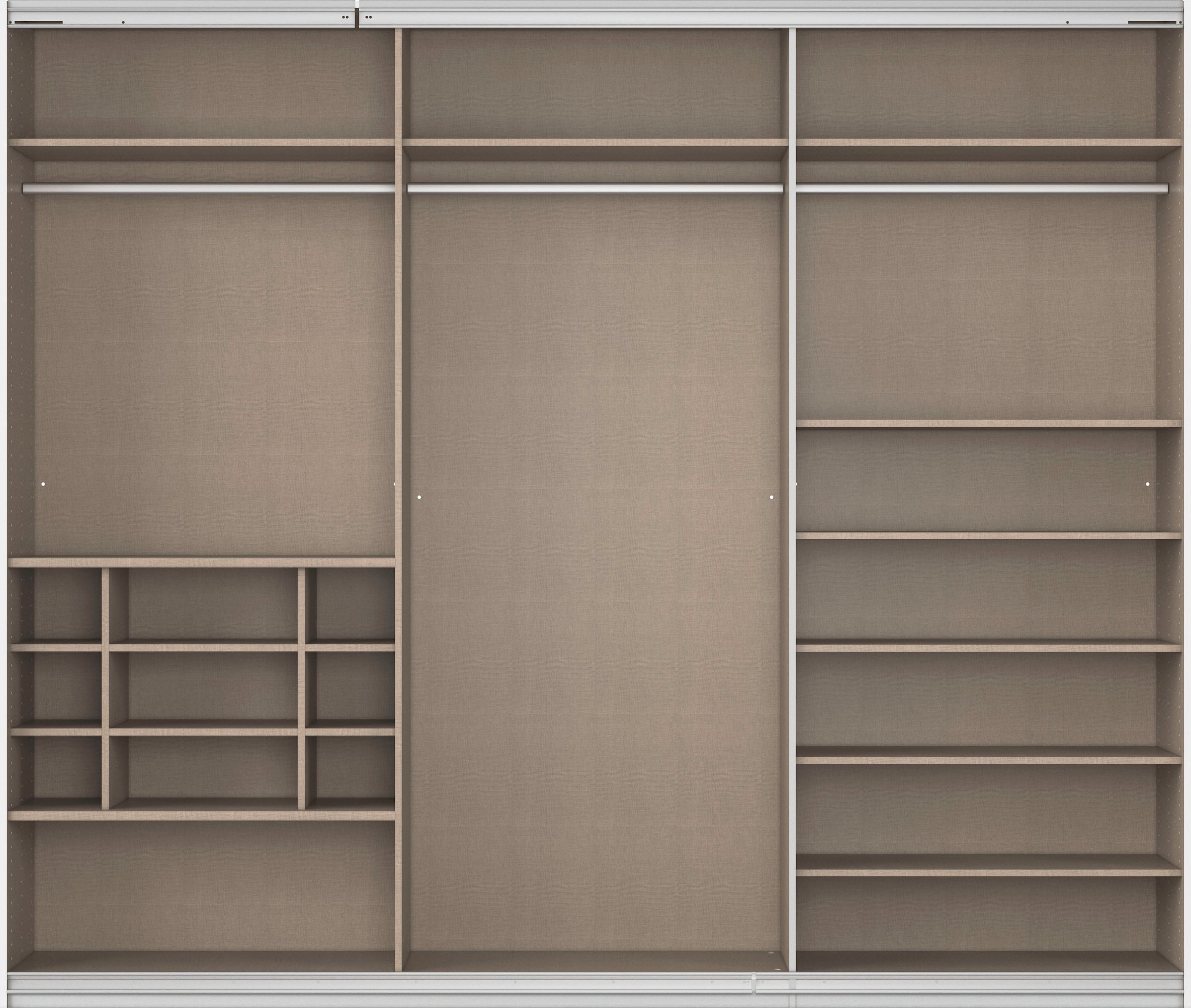 rauch Schwebetürenschrank »Kleiderschrank Schrank Garderobe Wäscheschrank TOMA mit Passepartout«, inkl. Regaleinsatz sowie zusätzlichen Einlegeböden MADE IN GERMANY