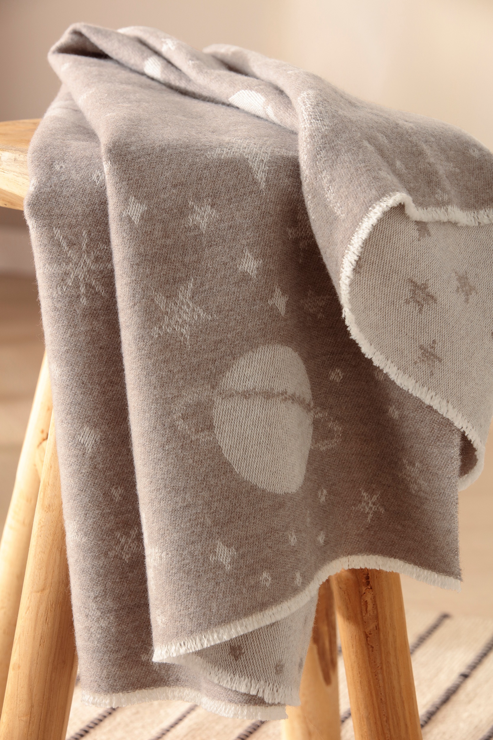 Biederlack Babydecke »Babydecke Universe« 75 x 100, mit kurzen Fransen