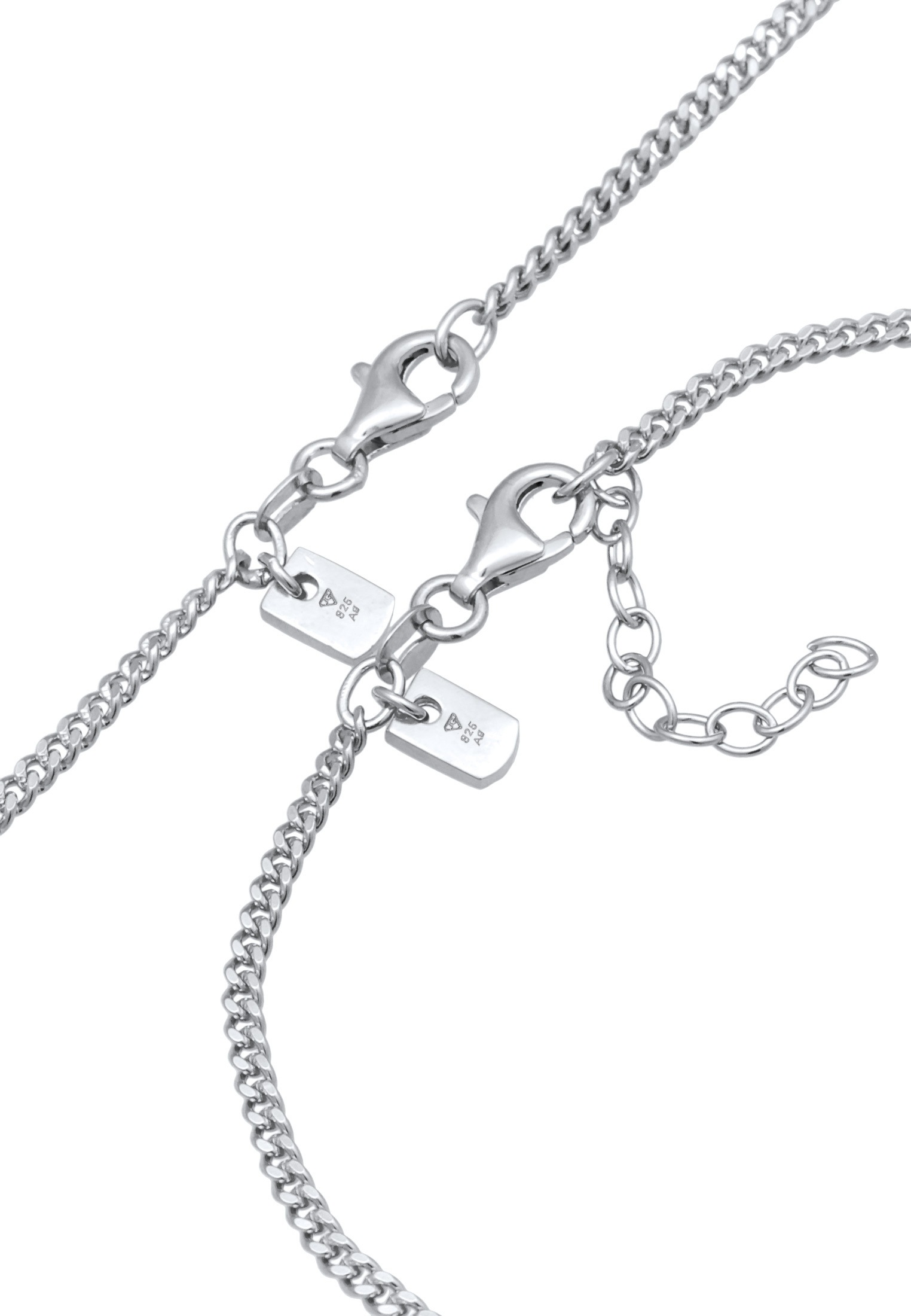 Kuzzoi Ketten und Armband Set »Schmuckset Panzerarmband Kette Basic 925 Silber«