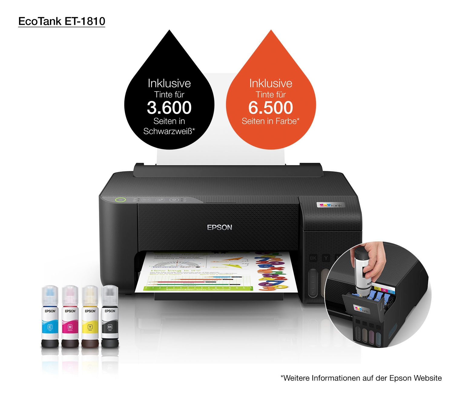 Epson Tintenstrahldrucker »EcoTank ET-1810«